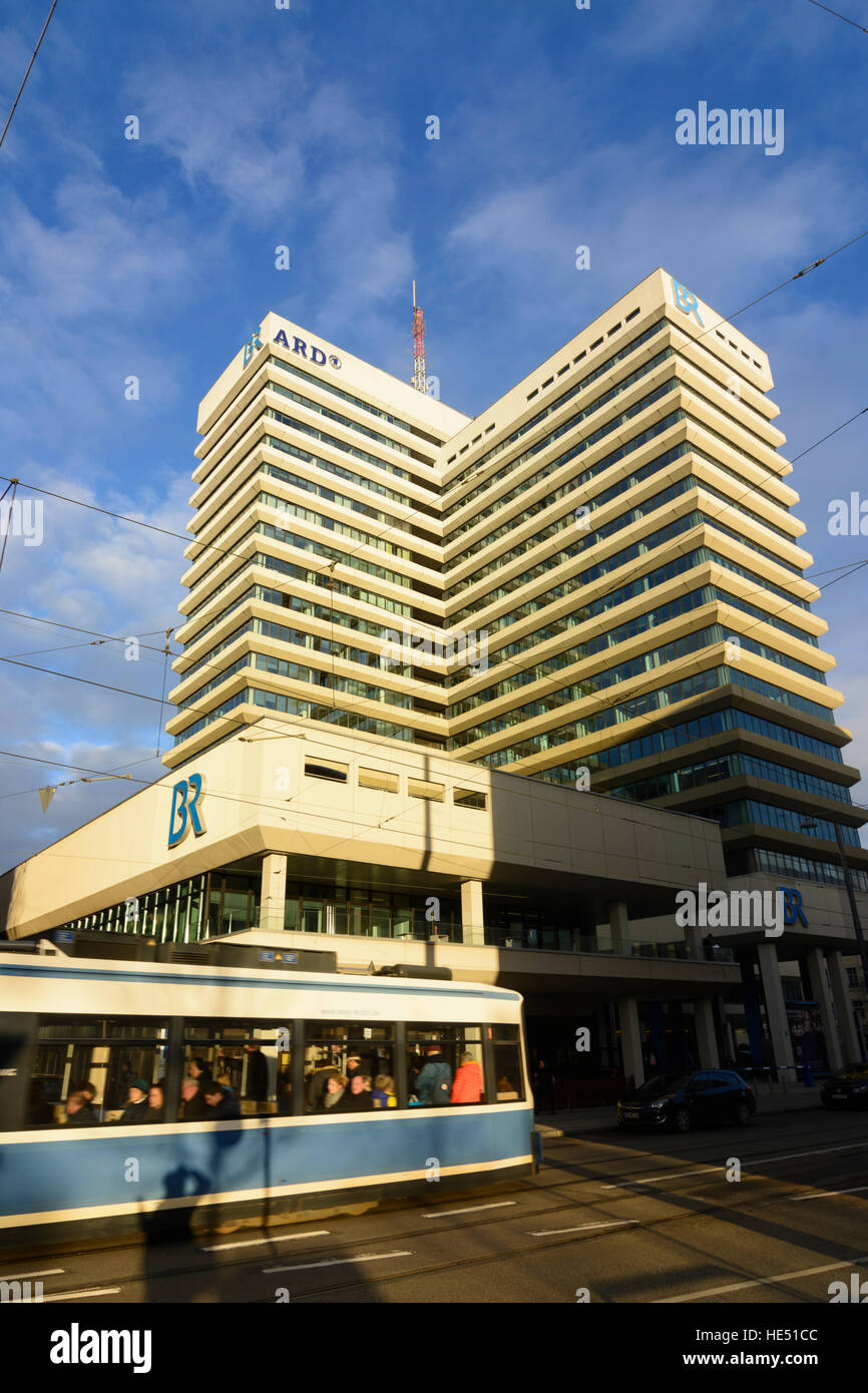 München Monaco di Baviera : Bayerischer Rundfunk (bavaresi Broadcasting) sede, Oberbayern, Alta Baviera, Baviera, Baviera, Germania Foto Stock