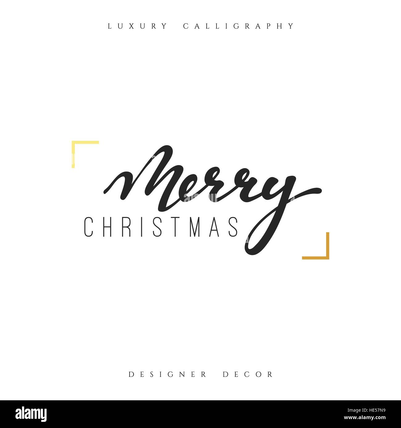 Natale design artigianale di calligraphy lettering Illustrazione Vettoriale