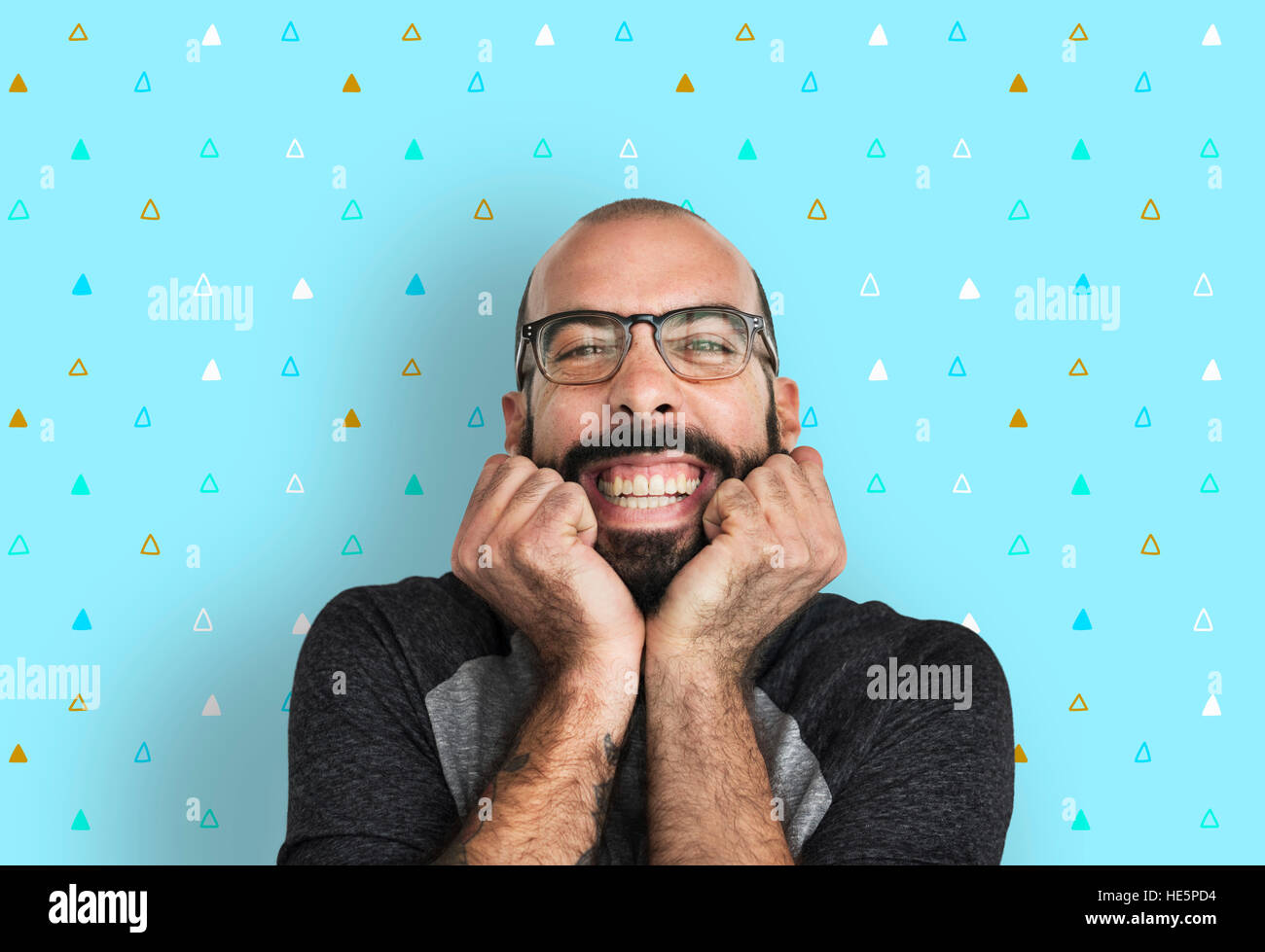 Giovane uomo sorridente felice concetto Foto Stock