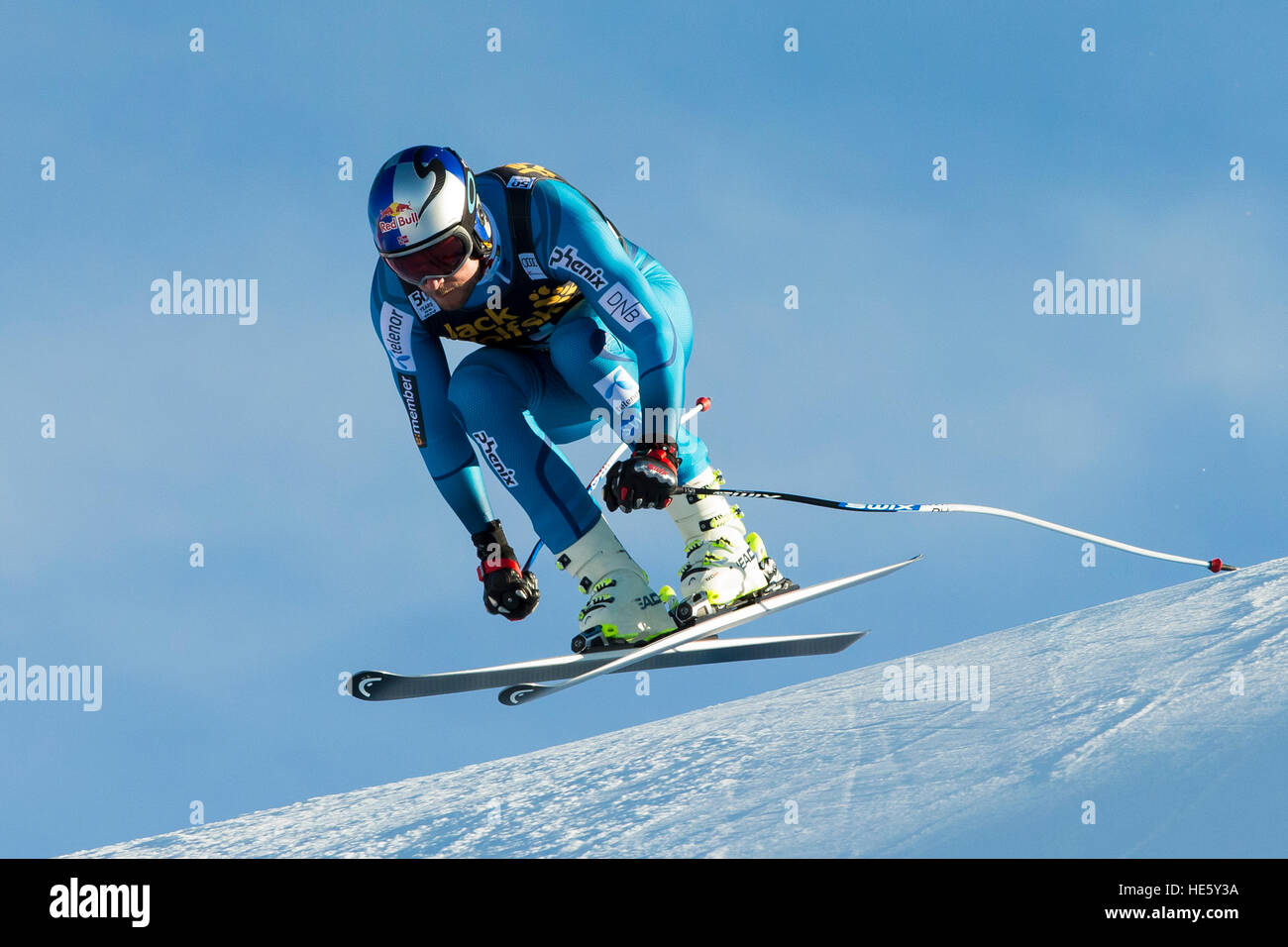 La Val Gardena, Italia 17 dicembre 2016. SVINDAL Aksel Lund (NOR) competere nel Audi FIS Coppa del Mondo di sci alpino maschile di corsa in discesa sulla Saslong corso nella dolomite mountain range. Credito: MAURO DALLA POZZA/Alamy Live News Foto Stock