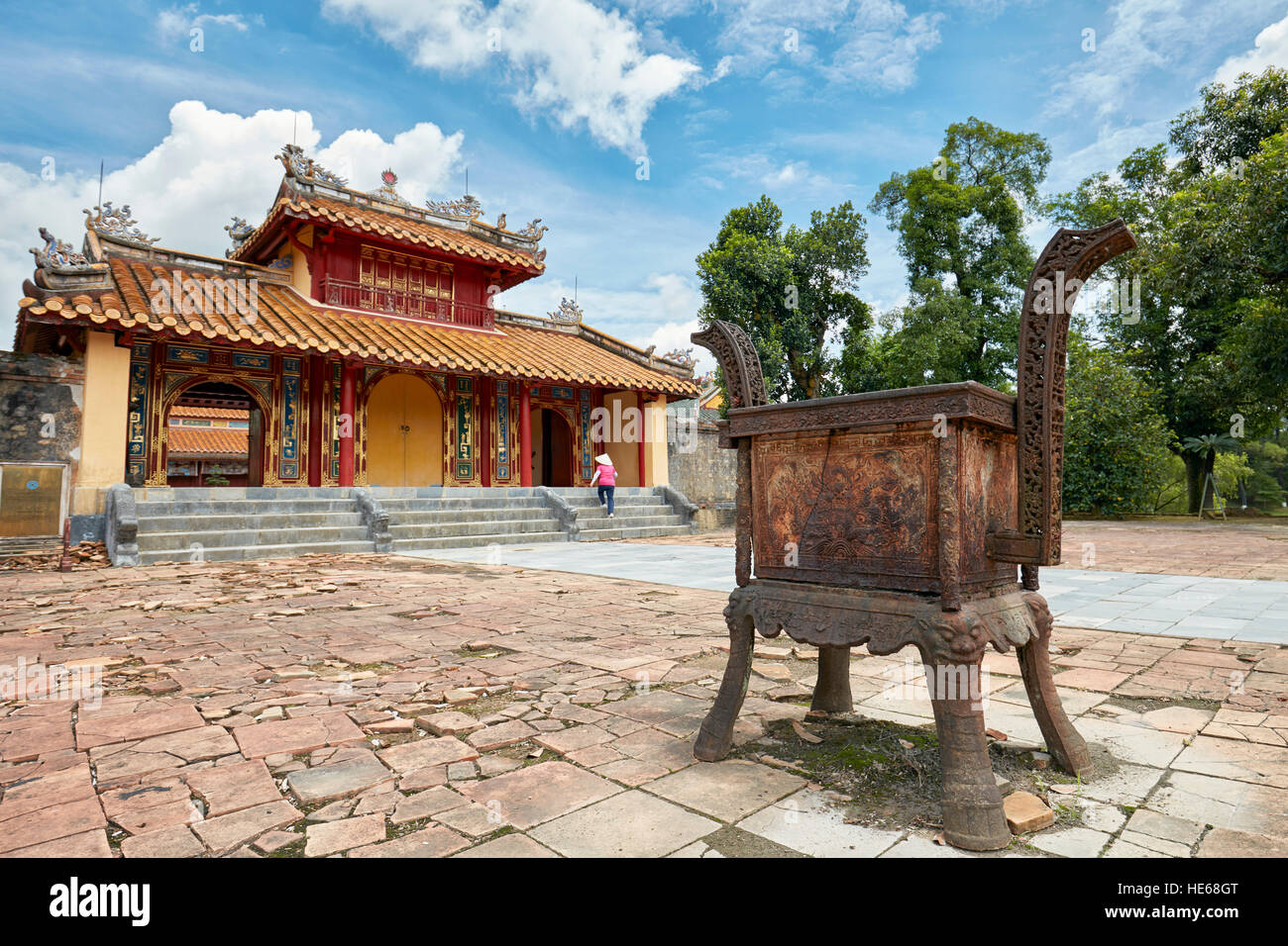 Hien Duc Gate presso la tomba di Minh Mang (Hieu tomba). Tinta, Vietnam. Foto Stock
