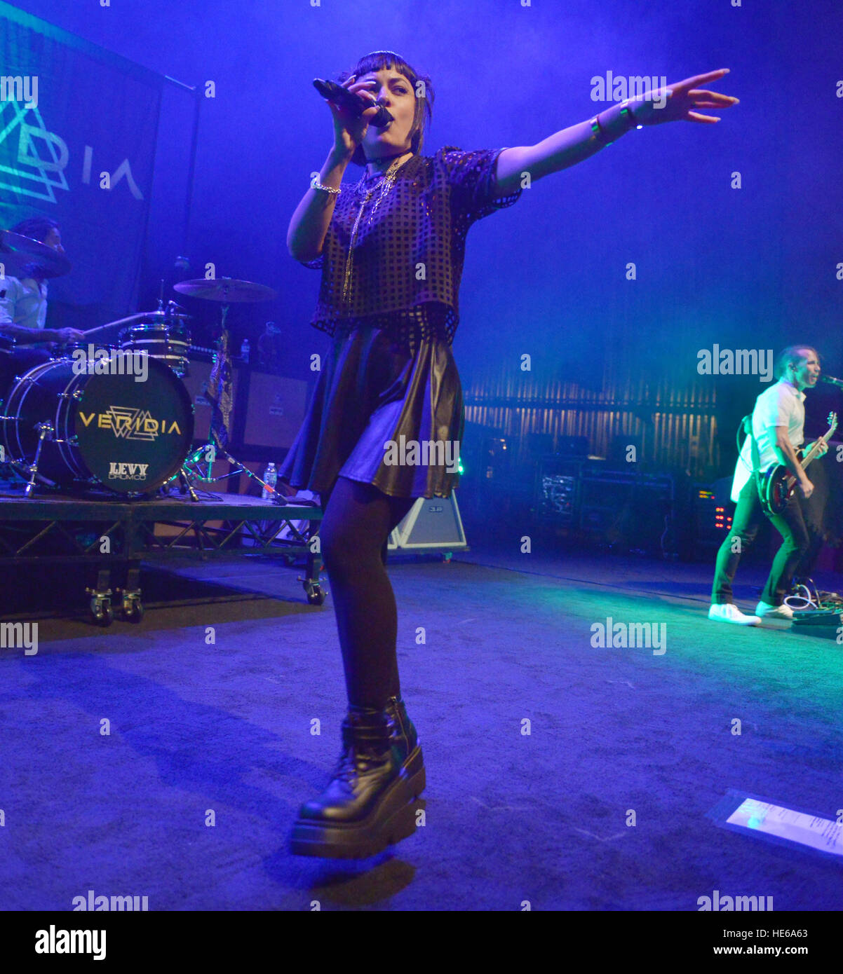 Evanescenza e VERIDIA eseguire sul palco at Fillmore con: Sara Jakoub dove: Miami Beach, Florida, Stati Uniti quando: 14 Nov 2016 Foto Stock