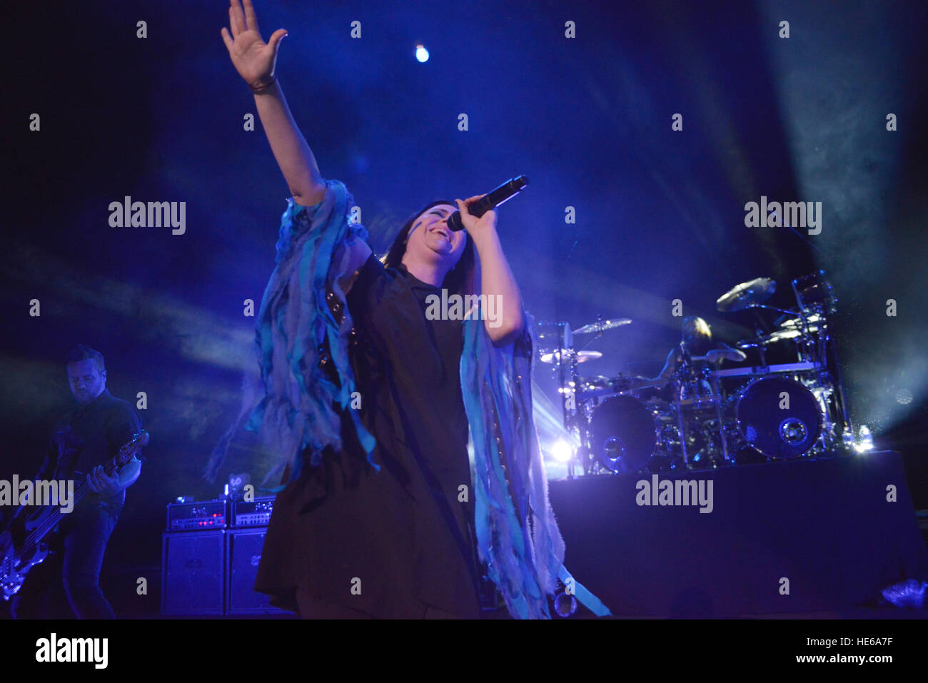 Evanescenza e VERIDIA eseguire sul palco at Fillmore dotate: Amy Lee dove: Miami Beach, Florida, Stati Uniti quando: 14 Nov 2016 Foto Stock