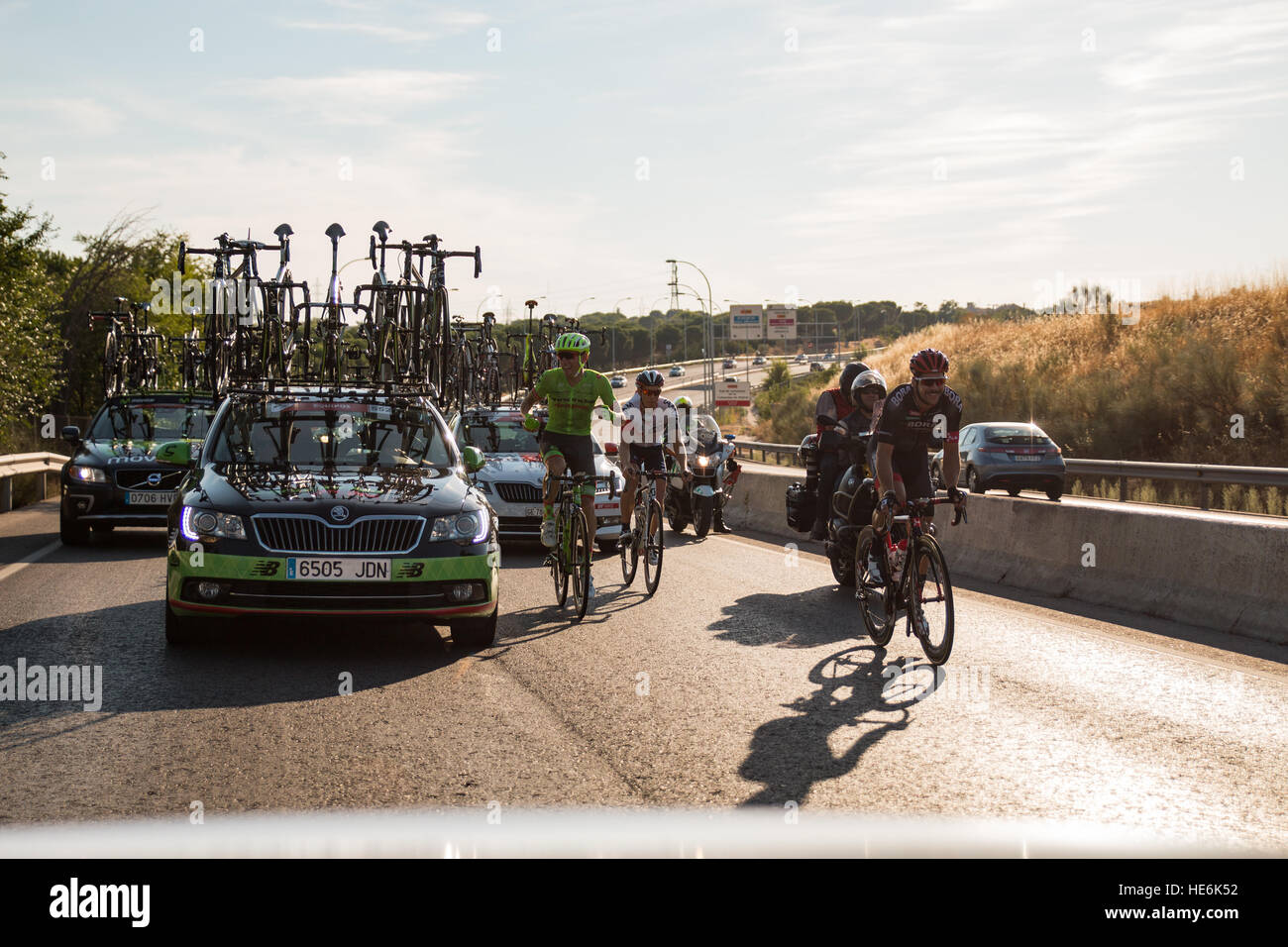 La Vuelta de España, una delle gare ciclistiche più impegnative al mondo. Foto Stock