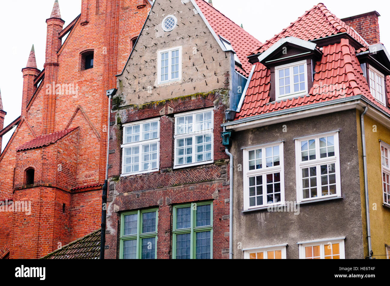 Edifici in Dluga, Dlugi Targ, Gdansk Foto Stock