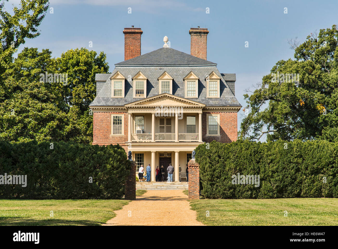 Grande casa di Shirley Plantation Foto Stock