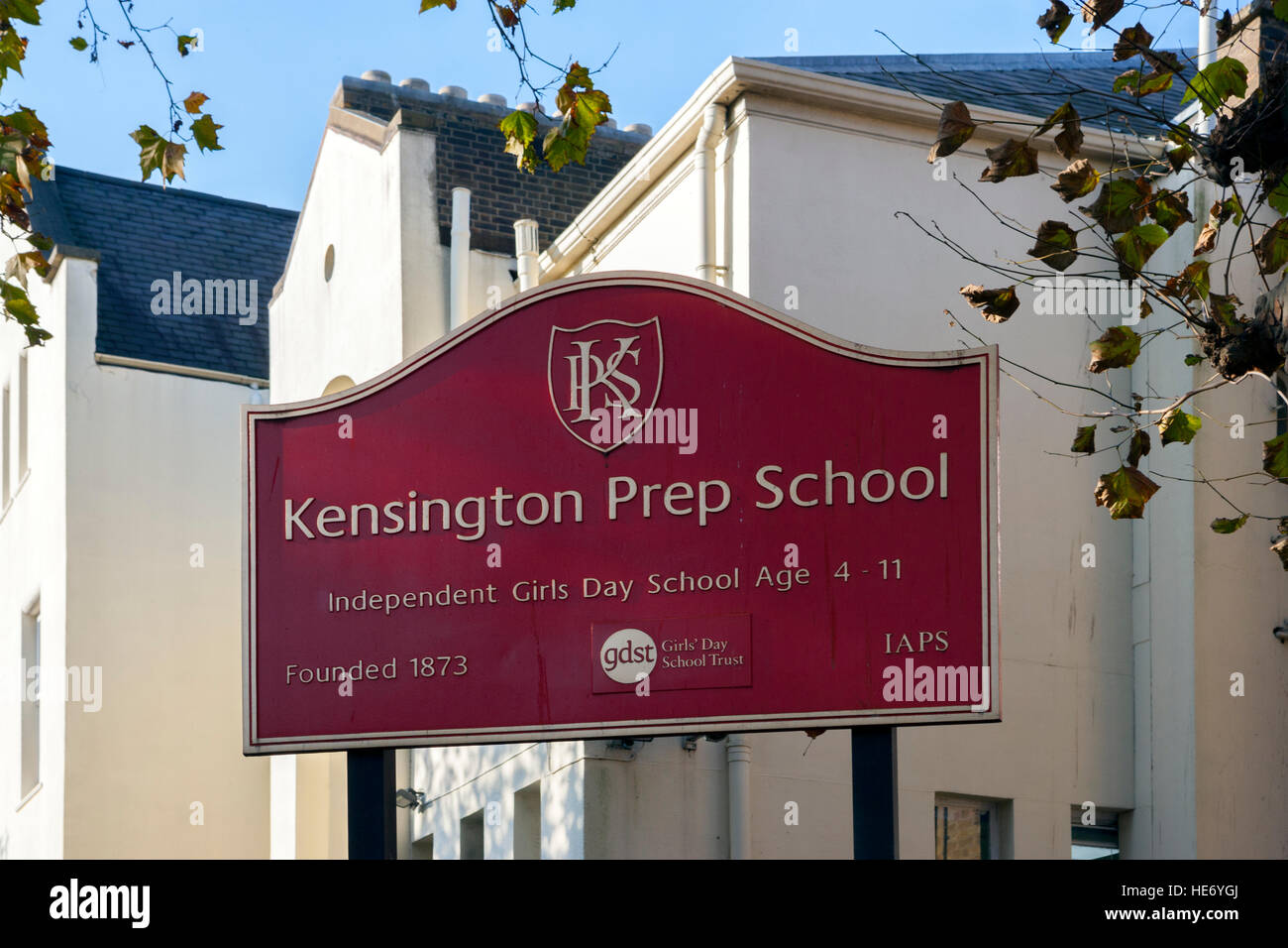 Kensington Scuola Prep, Fulham Road, Fulham, Londra Foto Stock