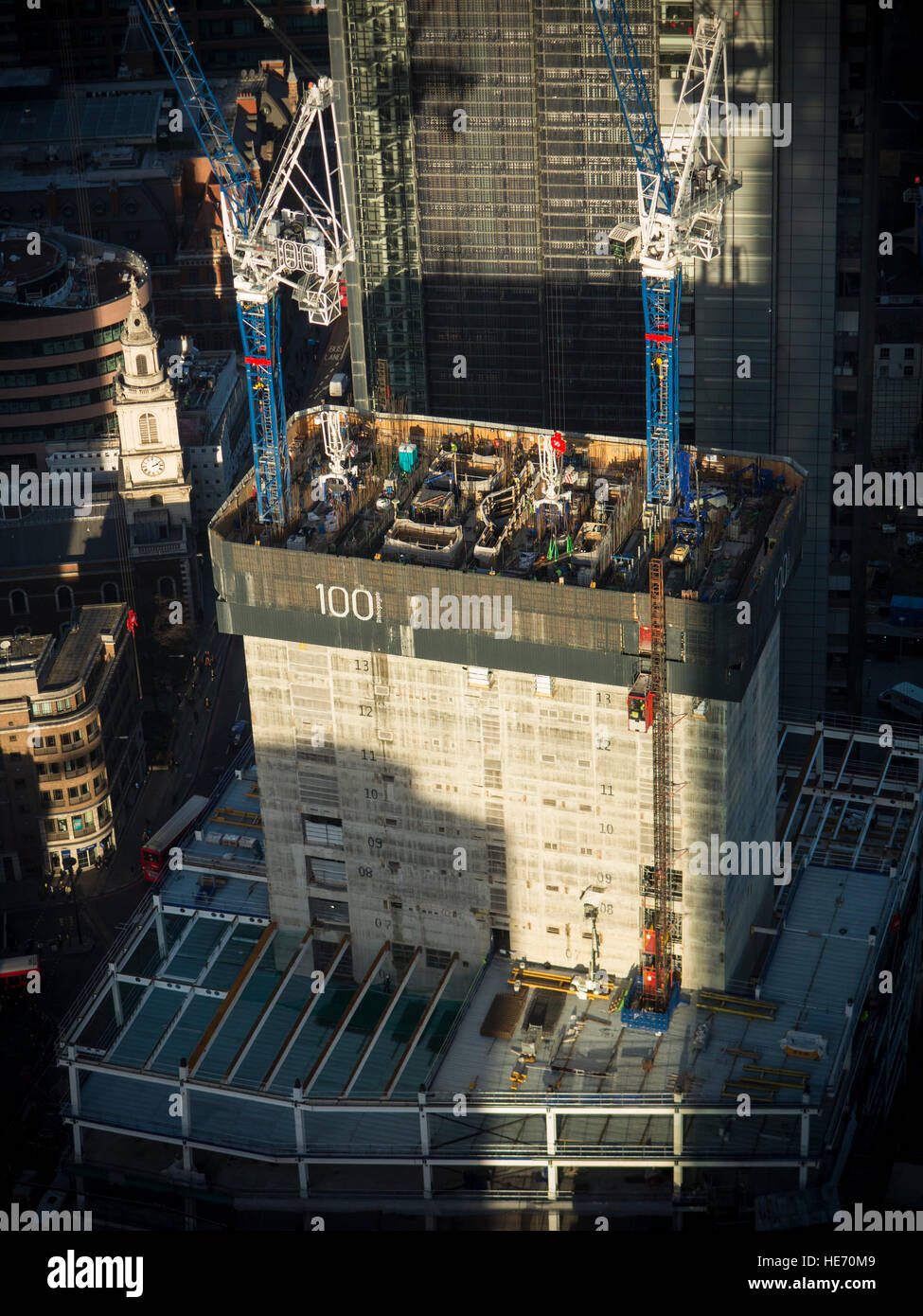 Principali sulla costruzione di edifici alti in London - 100 Bishopsgate Foto Stock