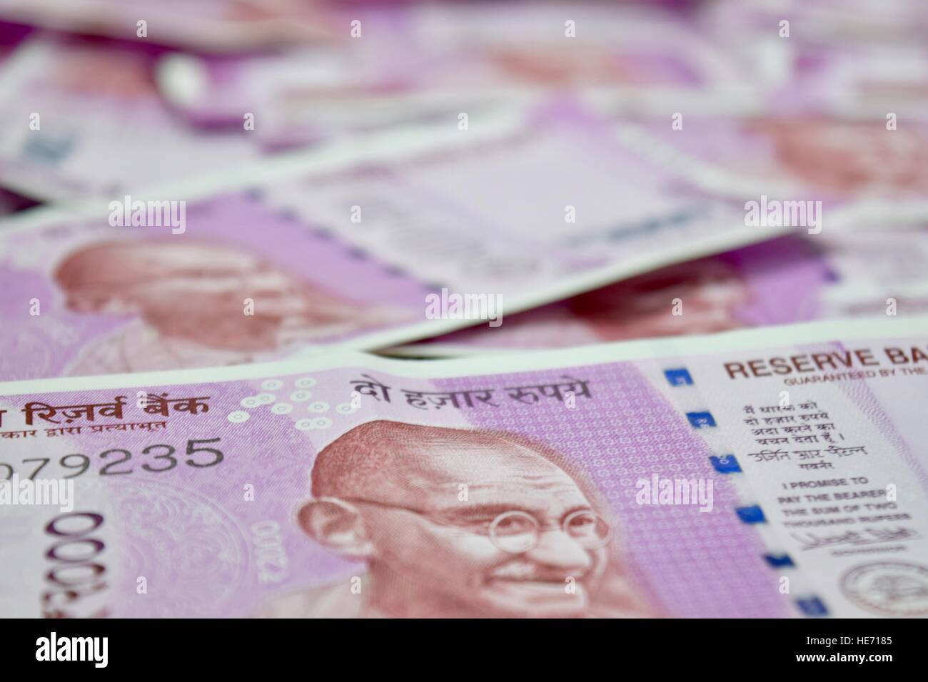 Nuova valuta indiana Foto Stock