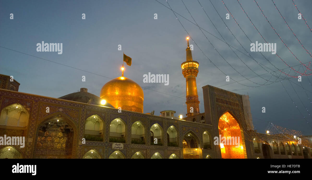 Il santuario di Imam Ali alRida Foto Stock