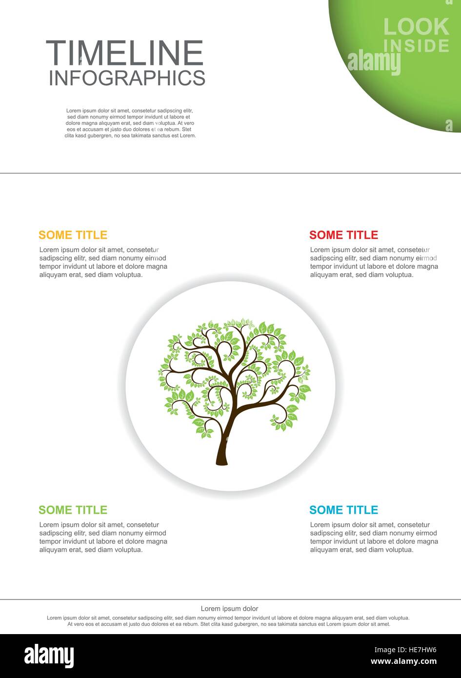 Infografic Timeline Illustrazione Vettoriale