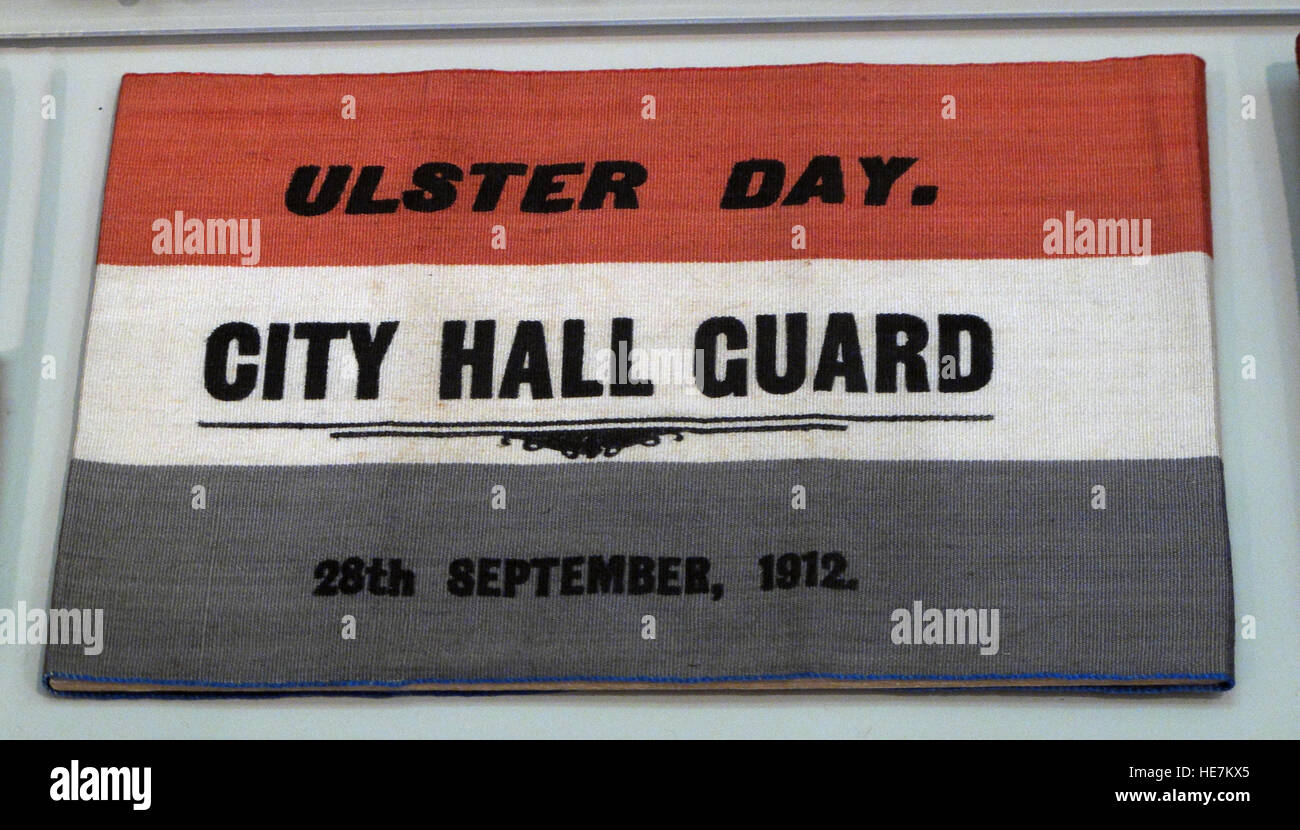 Ulster giorno - 28 set 1912 - City Hall Guard - Home crisi della Regola Foto Stock