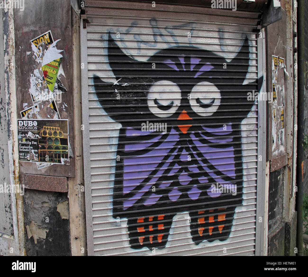 Belfast Garfield St Owl City Centre, Irlanda del Nord, Regno Unito Foto Stock