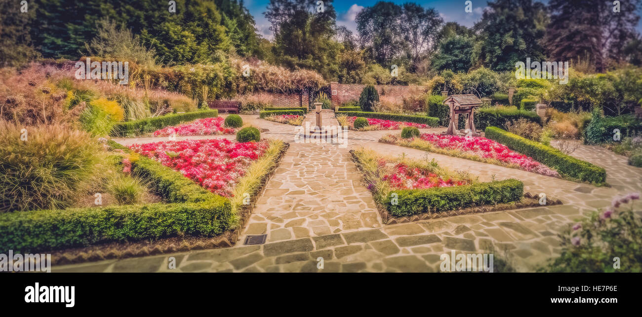 La molla panorama di The Rookery in Streatham Common Park a Londra, Regno Unito Foto Stock