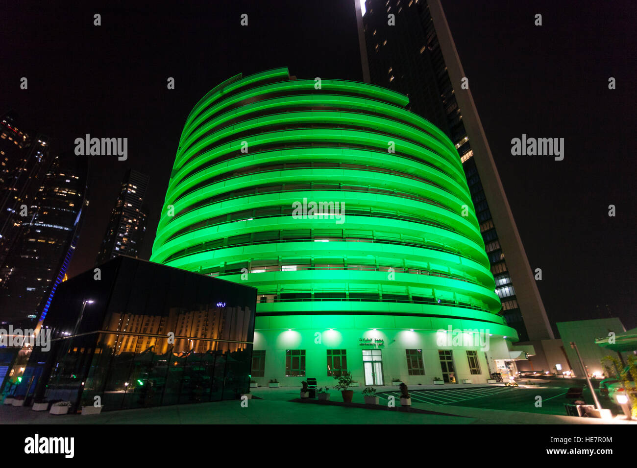 Al Khubeirah ospedale nella città di Abu Dhabi, Emirati arabi uniti Foto Stock