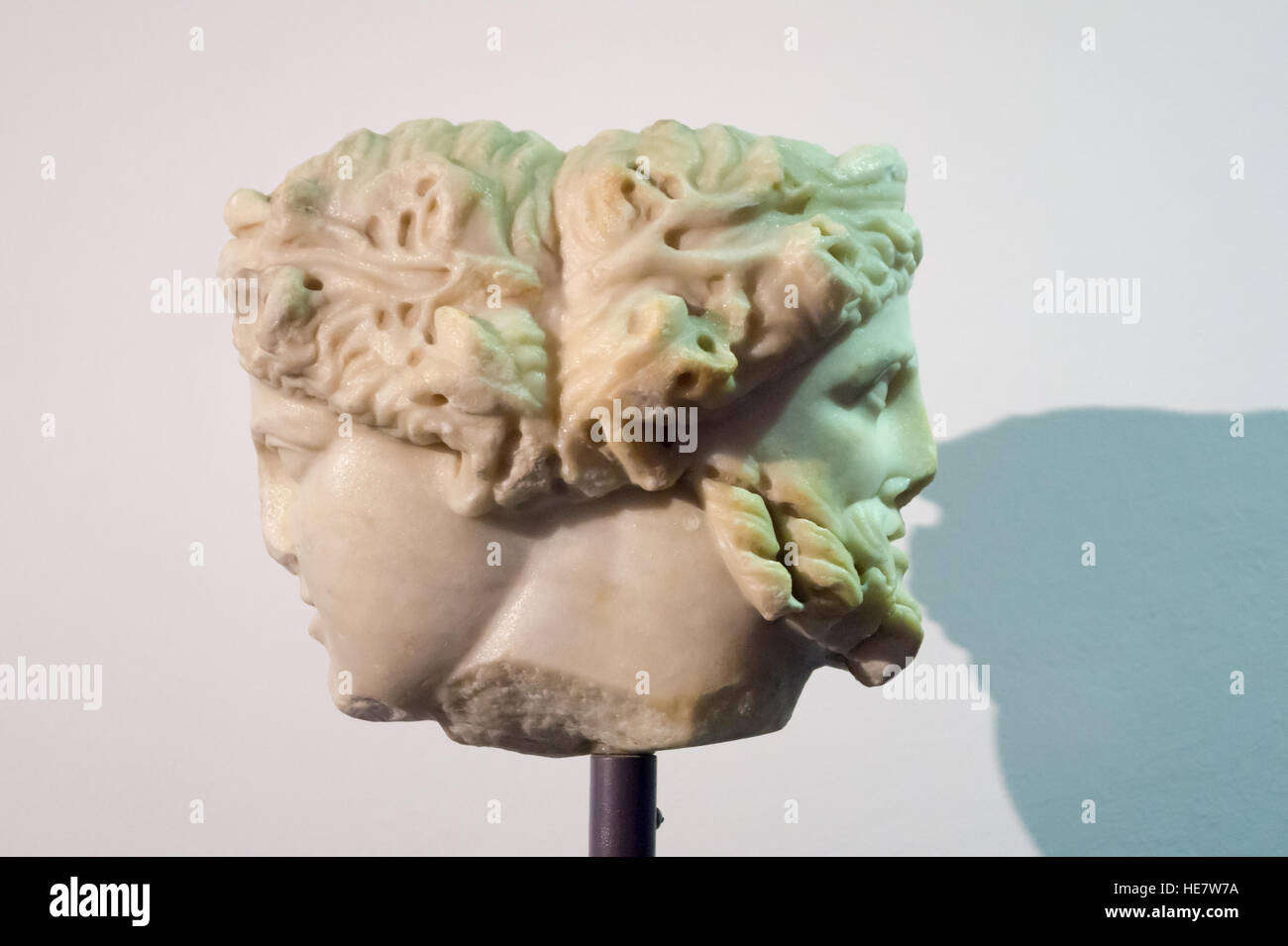 A due teste busto di Apollo, Museo Archeologico Nazionale, Belém, Lisbona Portogallo Foto Stock