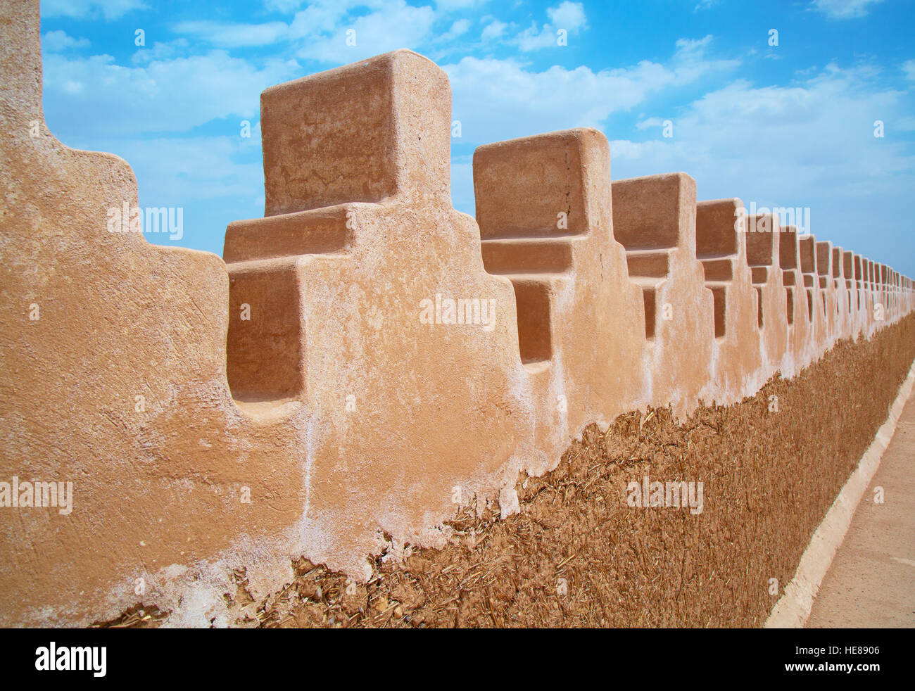 Le strade della città vecchia Diriyah vicino Ar Riyadh, Regno di Arabia Saudita Foto Stock