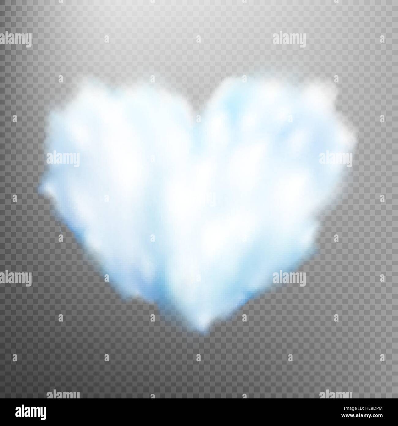 Cloud realistica del cuore. EPS 10 Illustrazione Vettoriale