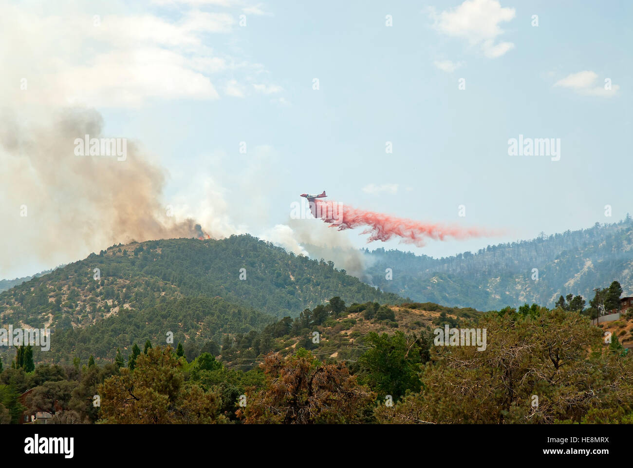 Incendio di foresta in California, Stati Uniti d'America Foto Stock