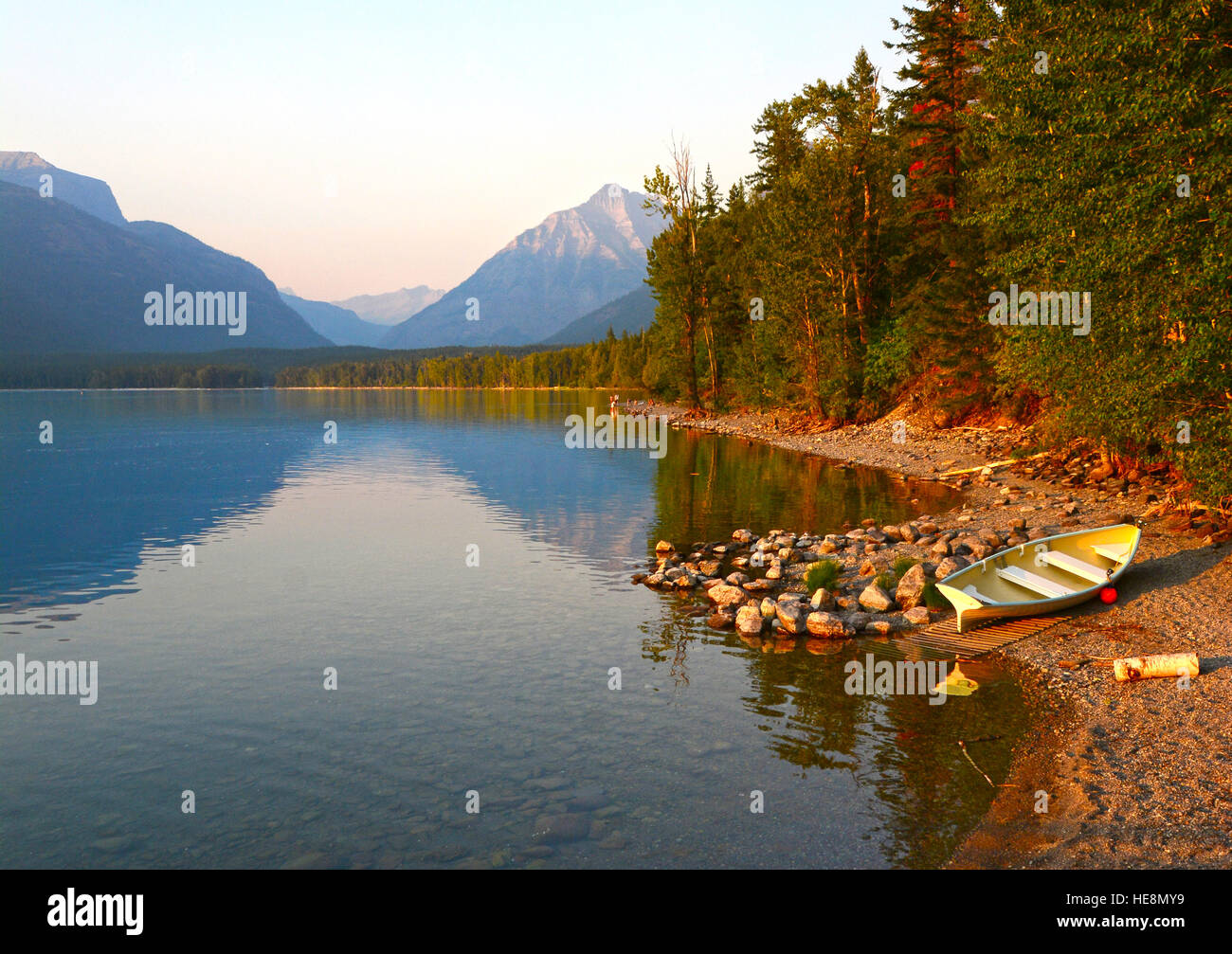 Il lago di McDonald, Montana, USA Foto Stock