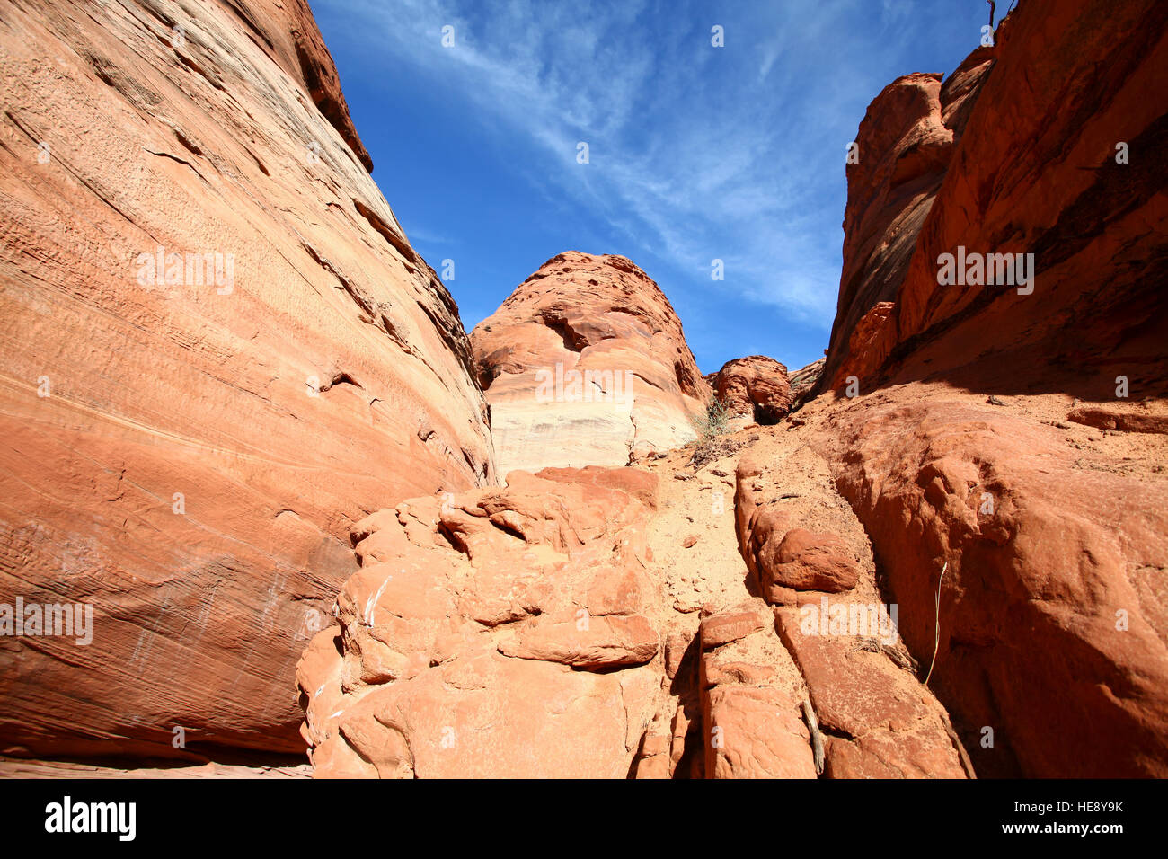 Antelope Canyon, Arizona, Stati Uniti d'America, arenaria erosa formazioni rocciose Foto Stock