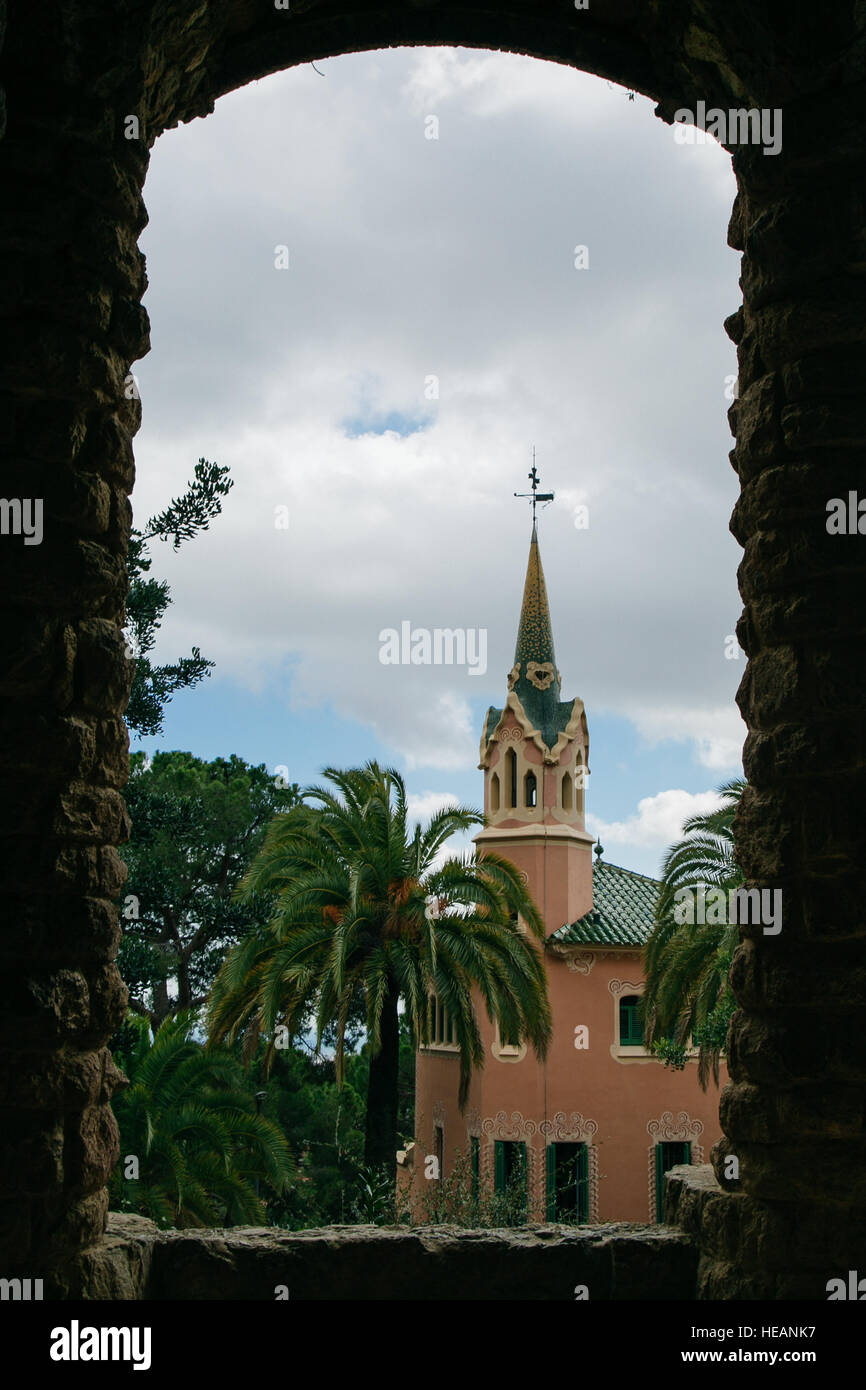 Parc Guell Barcellona, Spagna Foto Stock