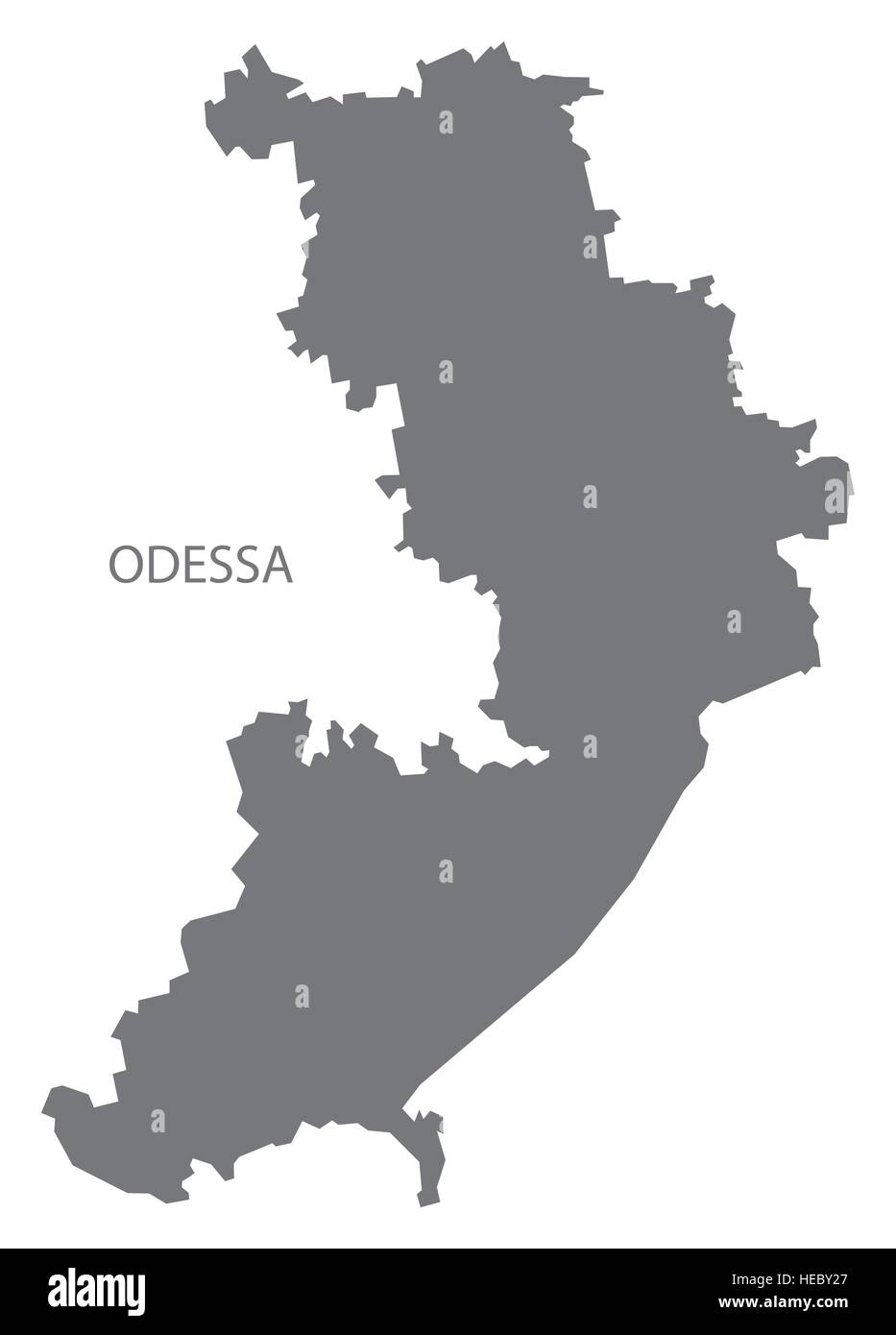 Odessa Ucraina Mappa grigio Illustrazione Vettoriale