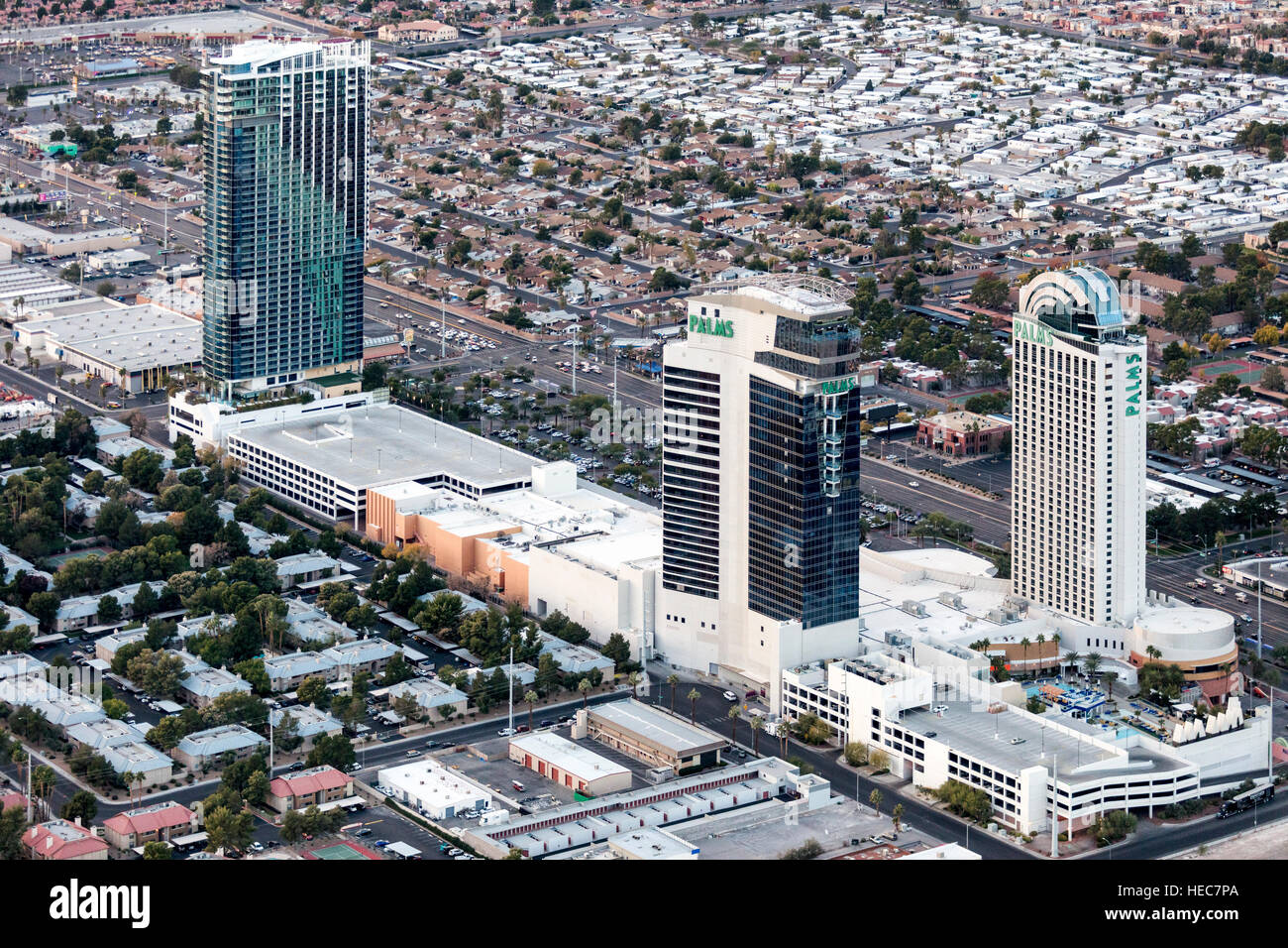 Vista aerea del Palms Casino Resort di Las Vegas Foto Stock