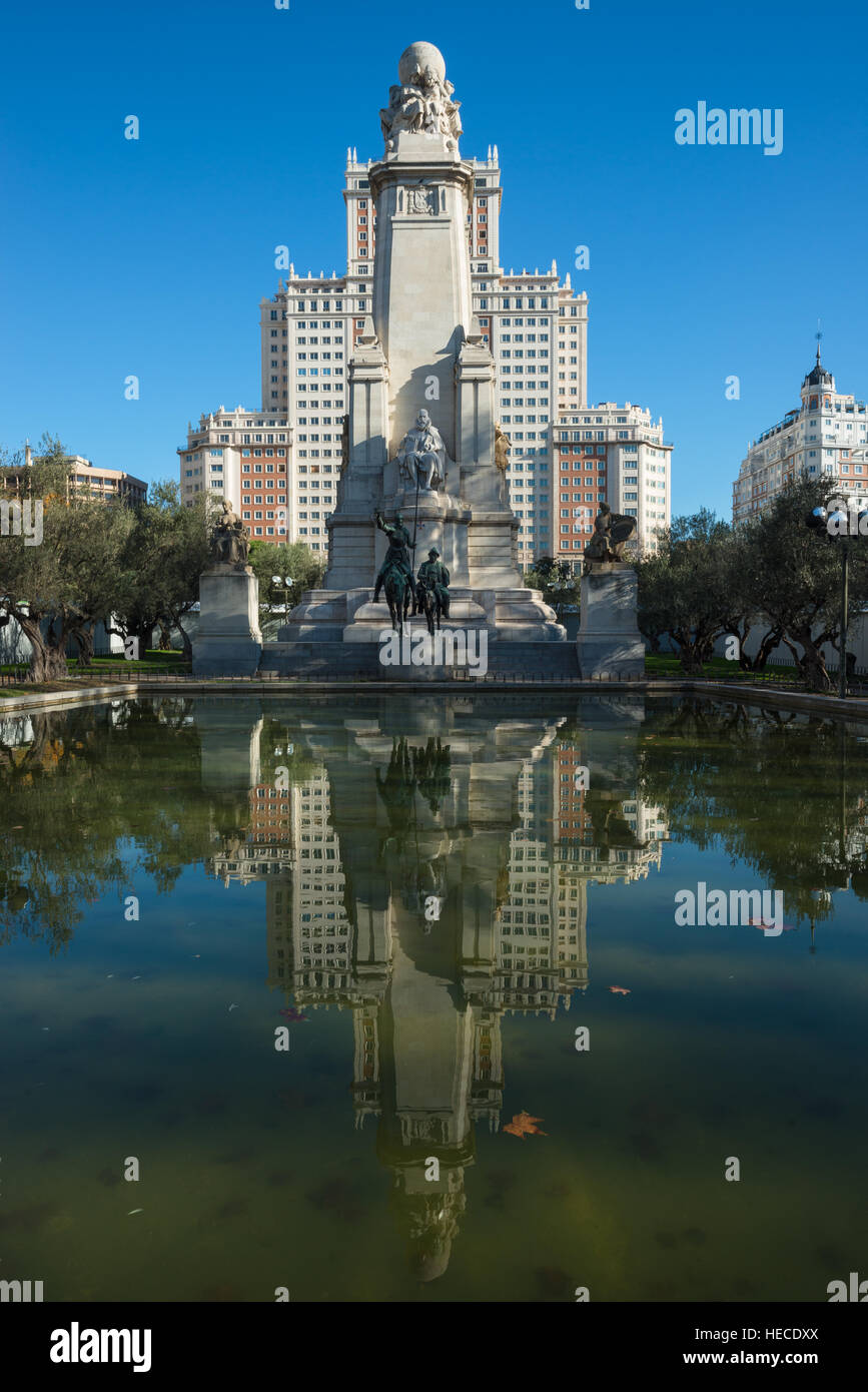 Plaza de España, Madrid, Spagna. Foto Stock