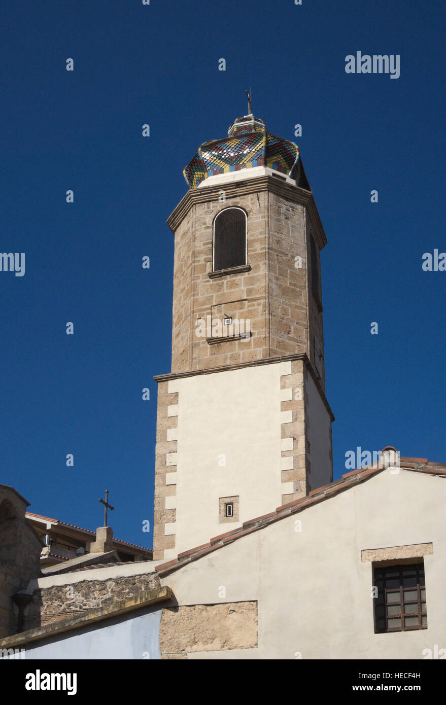 Dettaglio della chiesa di Santo Spirito a Cabras, vicino ad Oristano, Sardegna, Italia Foto Stock