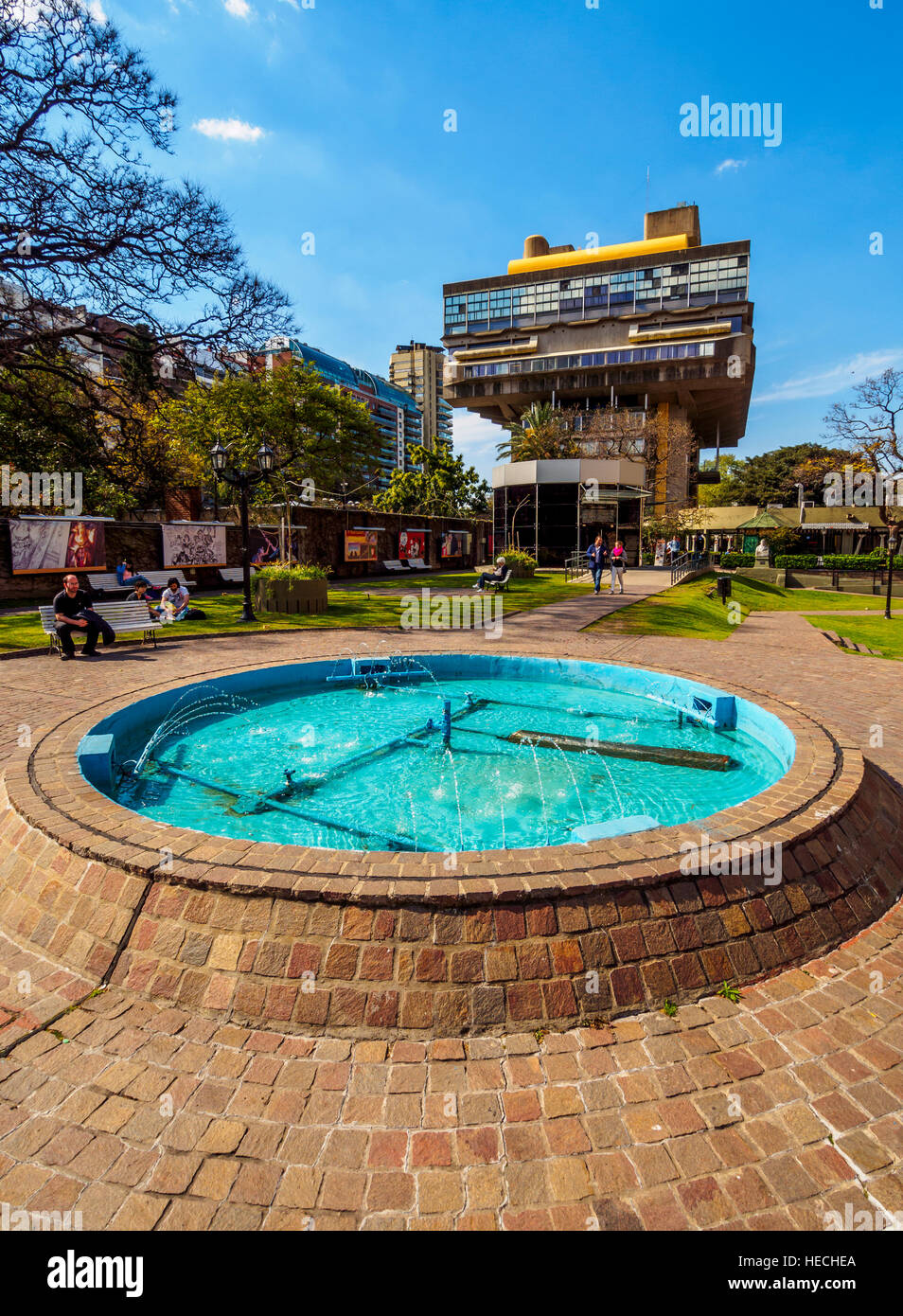 Argentina, Provincia di Buenos Aires, la città di Buenos Aires Recoleta, vista la Biblioteca Nazionale della Repubblica Argentina. Foto Stock
