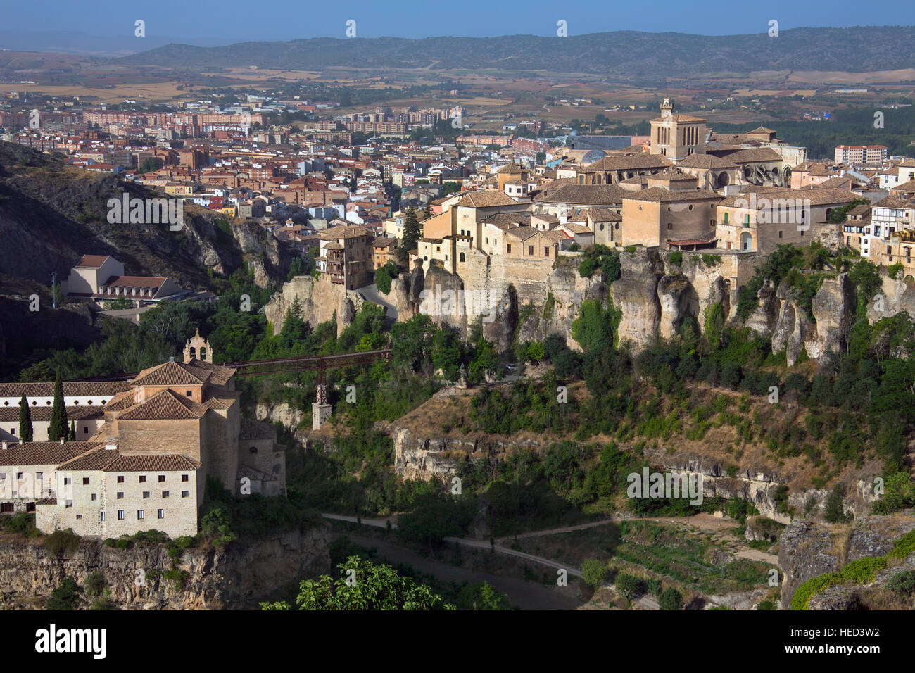 Panoramica della città di Cuenca in La Macha regione della Spagna centrale. Foto Stock