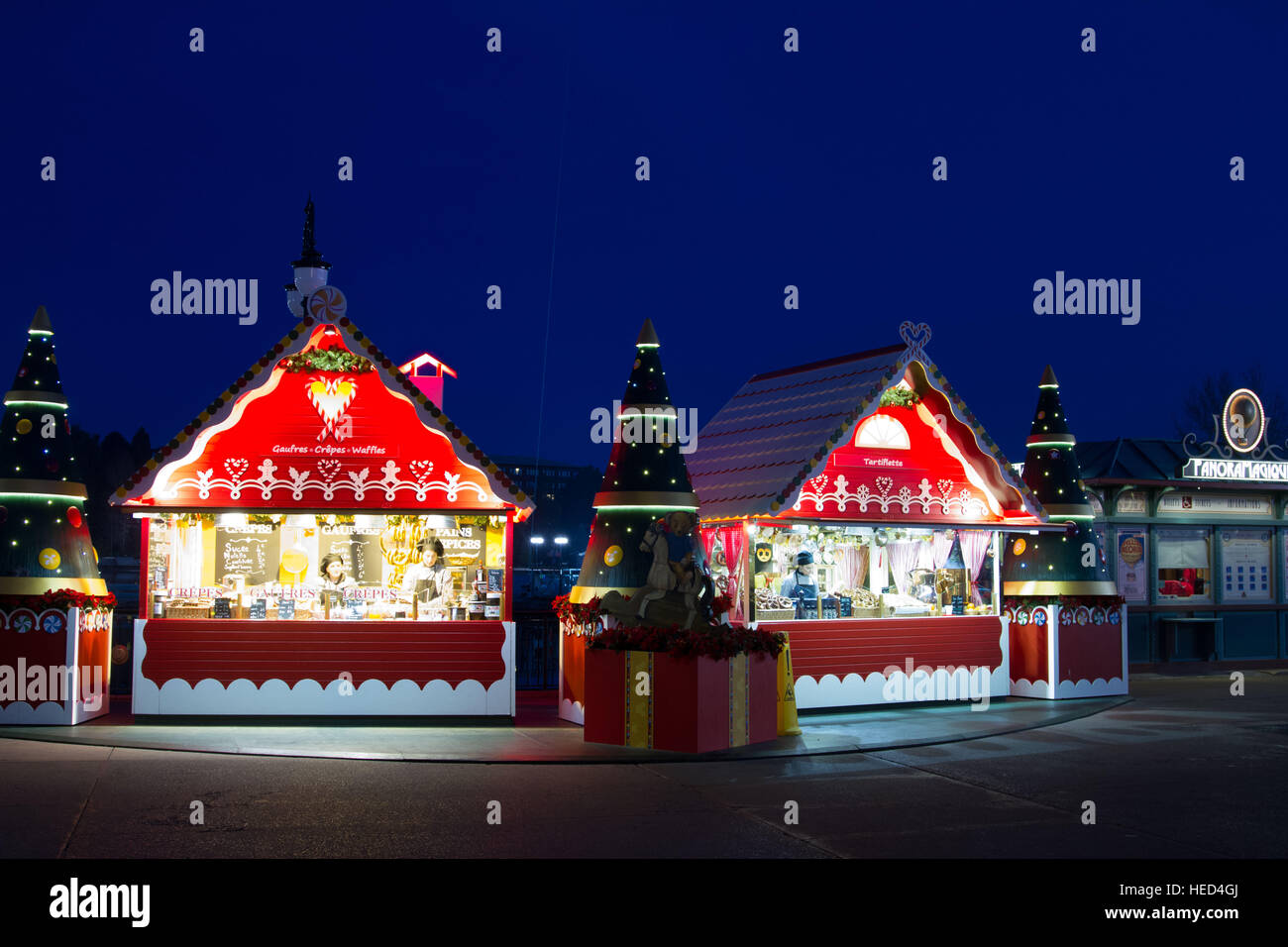 Villaggio Disney a Natale Marne La Vallee Francia Foto Stock