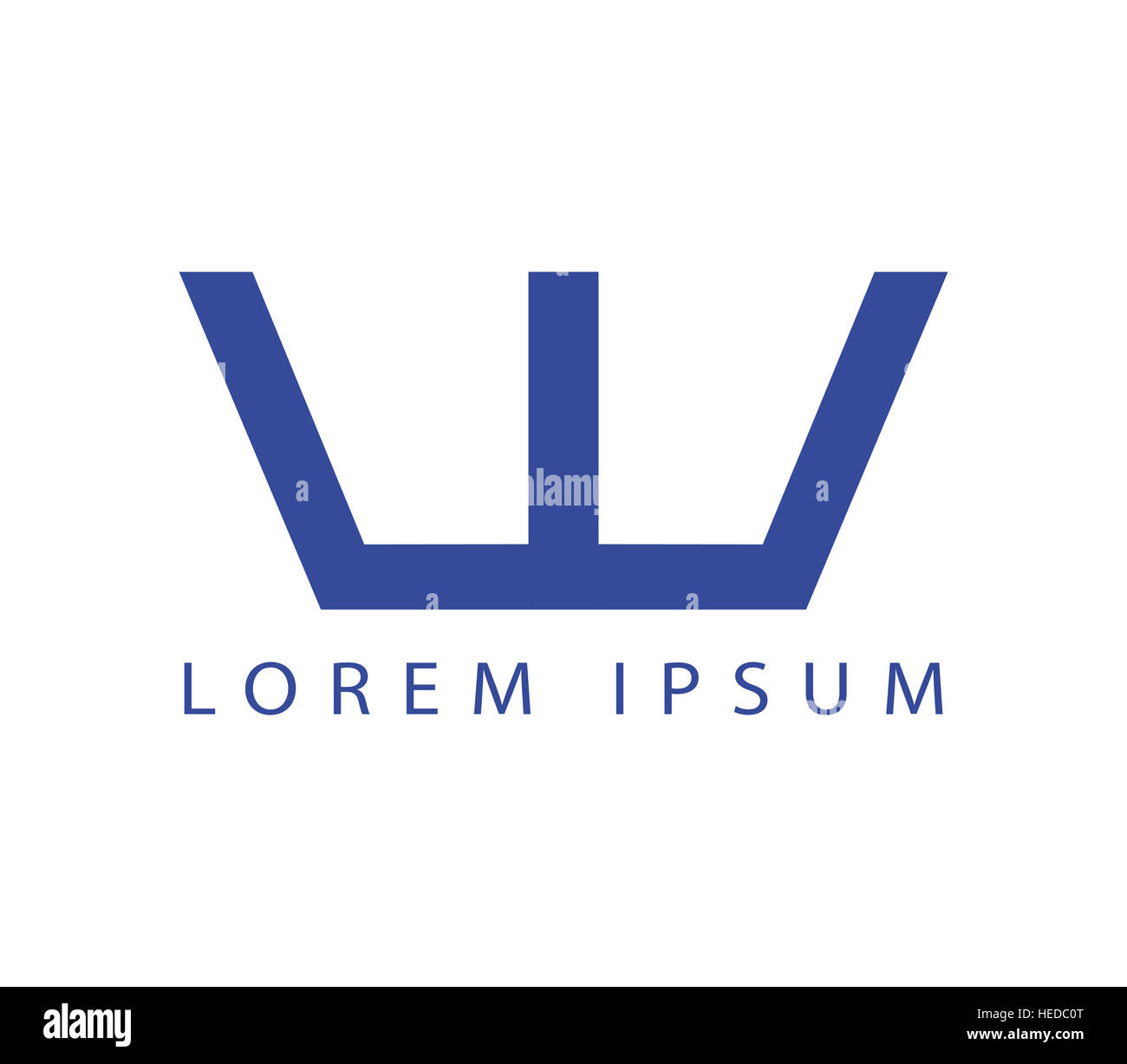 W Logo Design Concept Foto Stock