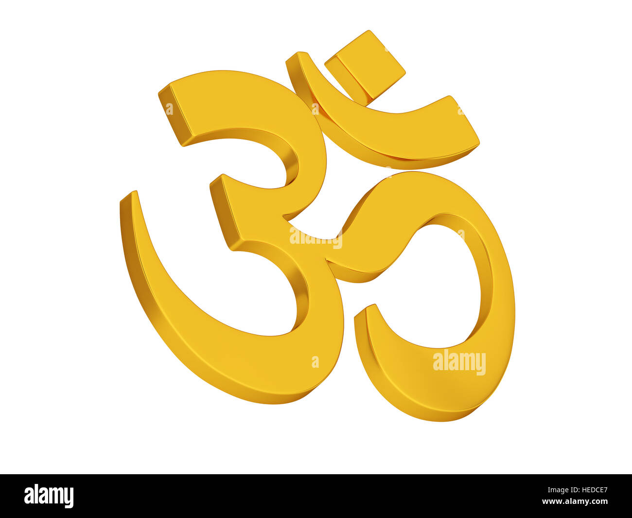 Om simbolo - Immagine 3D rappresentata Foto Stock