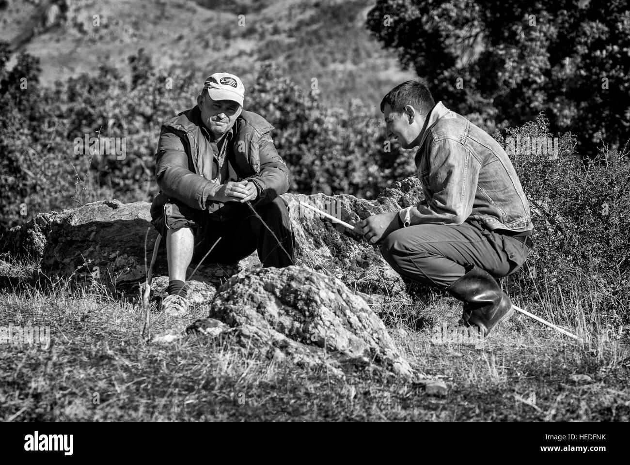 Kumanovo, Macedonia - 22 Settembre 2016: la gente e le tradizioni in remoti villaggi intorno a Kumanovo, Macedonia Foto Stock