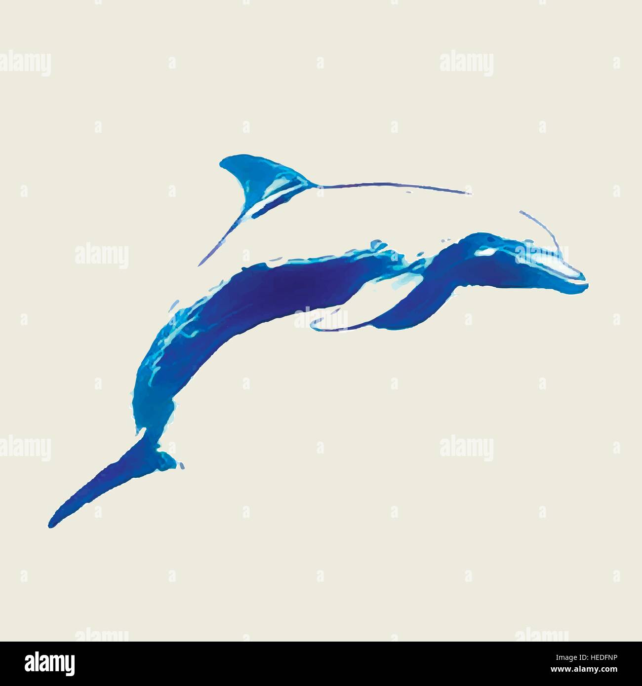 Marine salti dei delfini Illustrazione Vettoriale