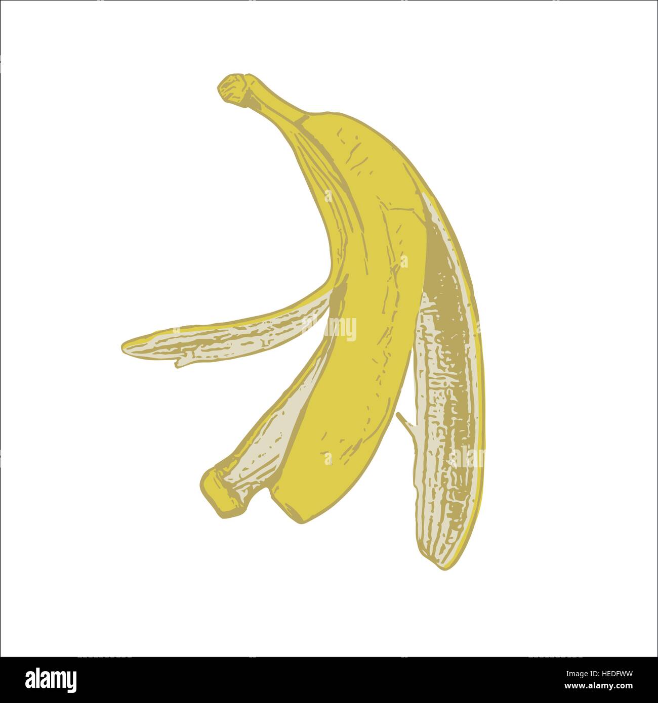 La pelle di una banana Illustrazione Vettoriale