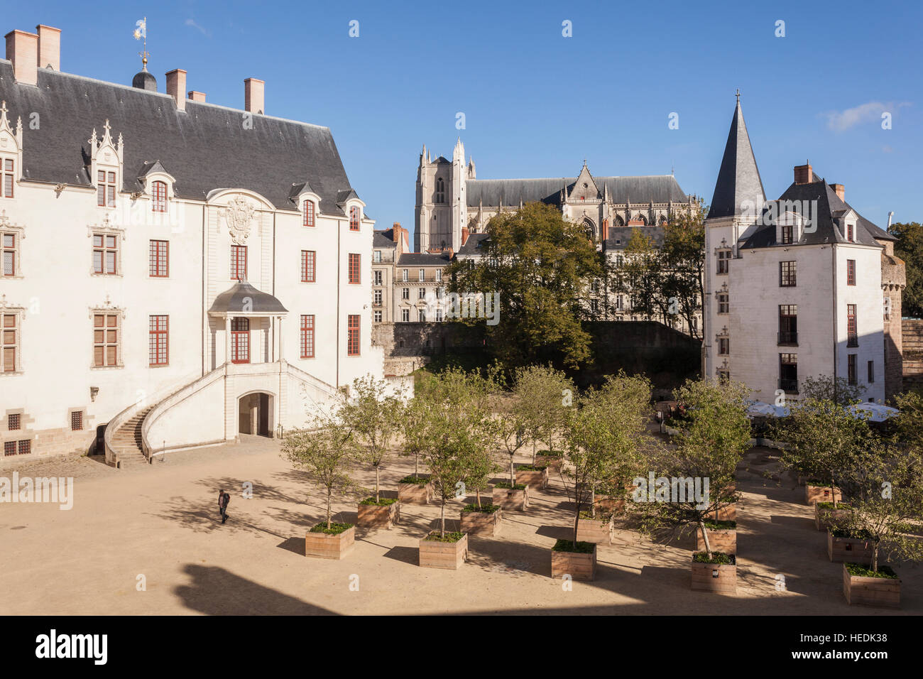 Il Château des Ducs de Bretagne nella città di Nantes in Francia. Foto Stock