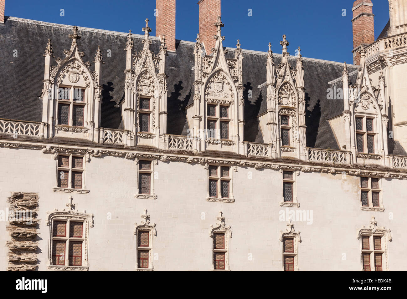 Il Château des Ducs de Bretagne nella città di Nantes in Francia. Foto Stock