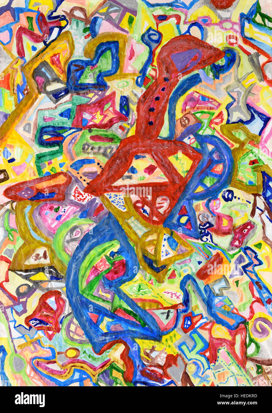 Abstract colorati dipinti a mano sullo sfondo Foto Stock
