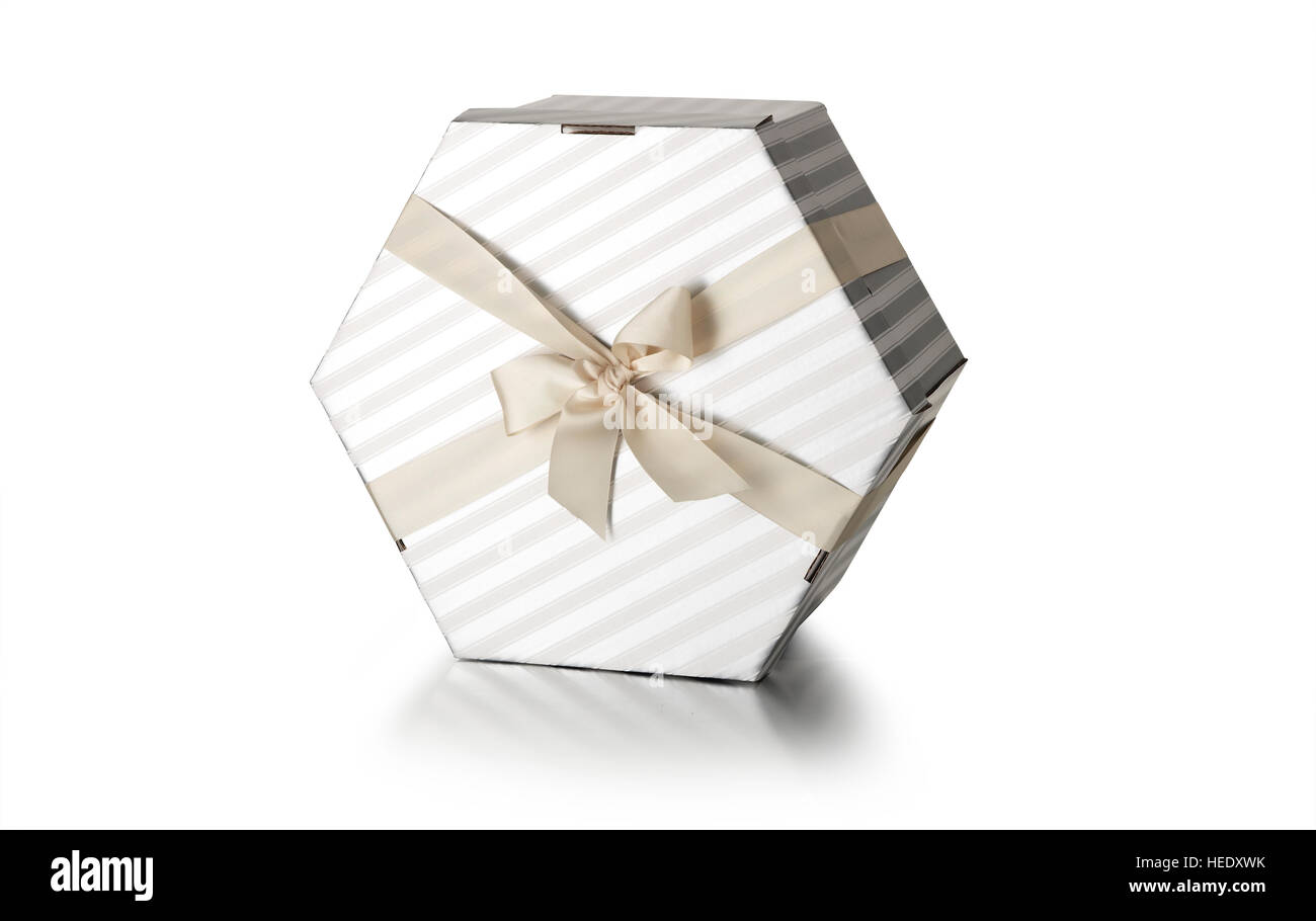 Regalo scatola regalo regalo regalo a sorpresa hamper bow nastro compleanno Natale Foto Stock