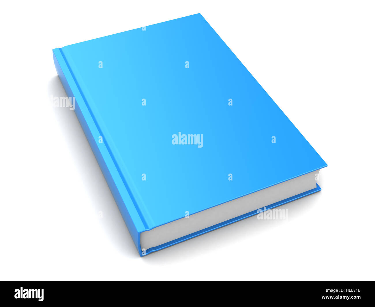 3d illustrazione del libro blu su sfondo bianco Foto Stock