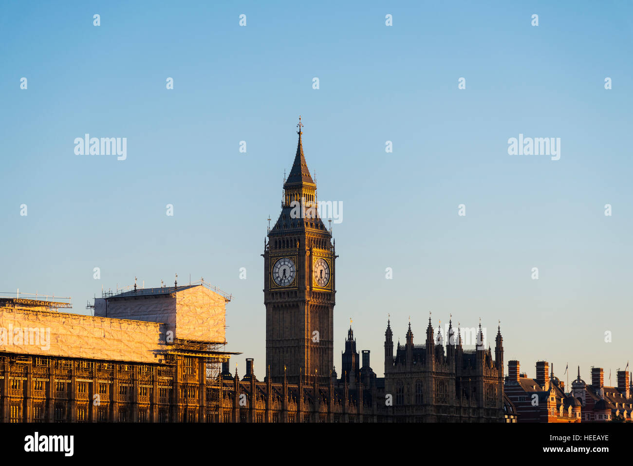 Big Ben il Parlamento un monumento Storia Concetto Foto Stock