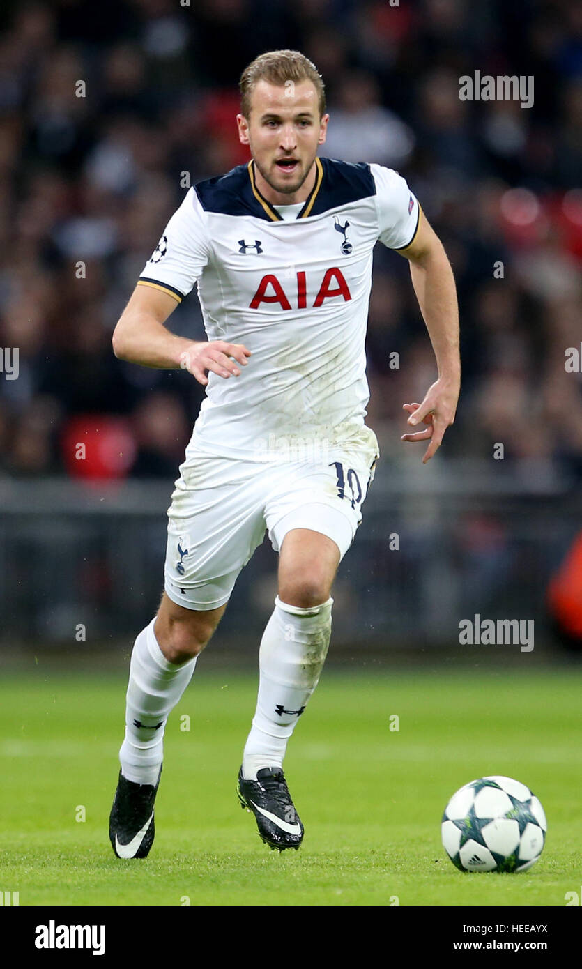 Tottenham Hotspur Harry Kane durante la UEFA Champions League, gruppo e corrispondono allo Stadio di Wembley, Londra. Foto Stock