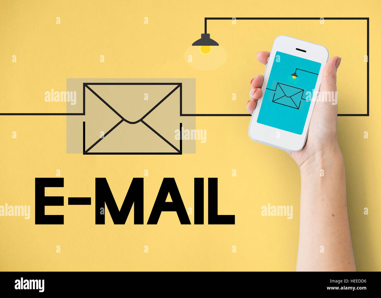 Messaggio di posta elettronica in arrivo il concetto di comunicazione Foto Stock