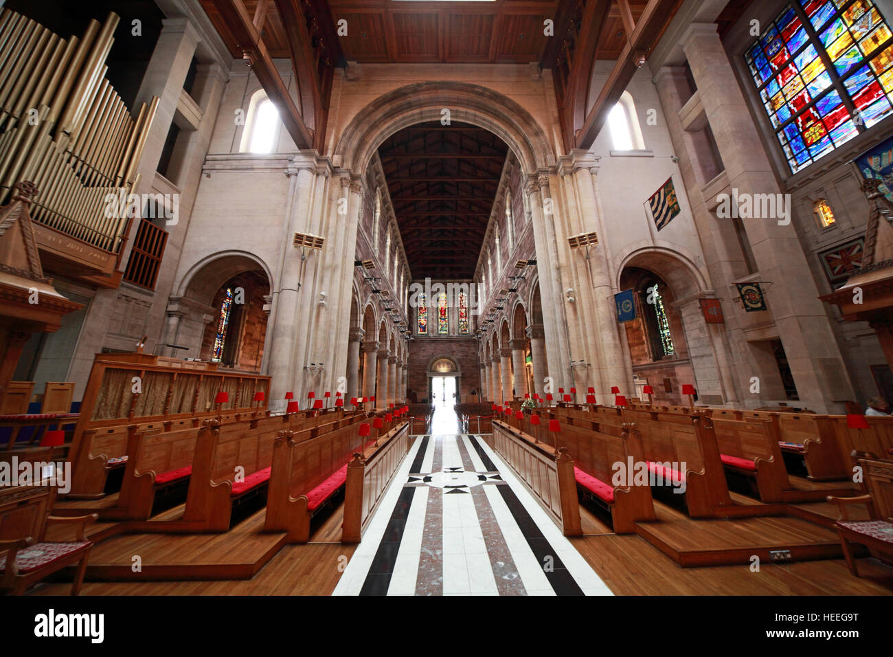 St Annes la cattedrale di Belfast interno,dall altare, Irlanda Foto Stock