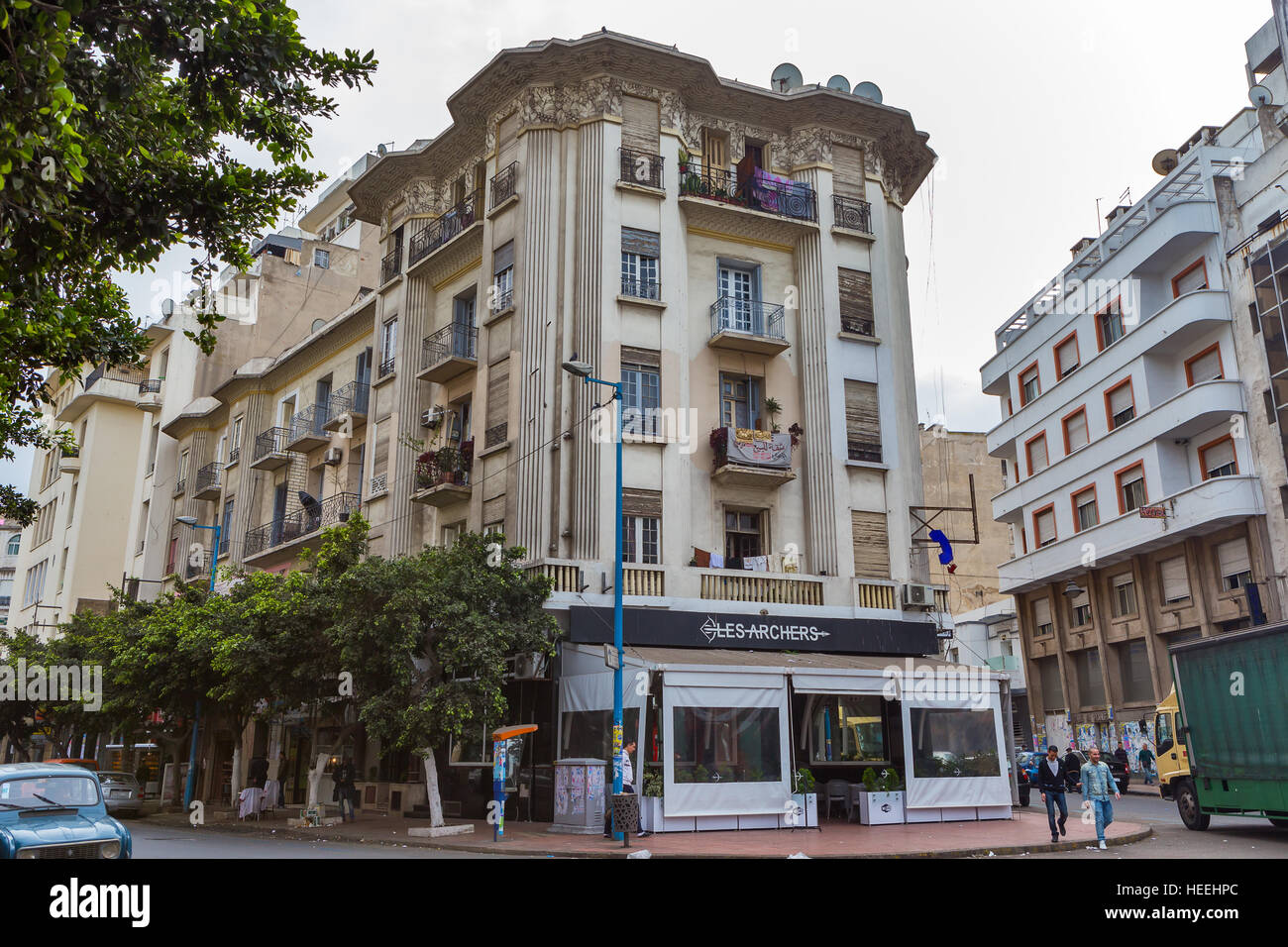 Architettura coloniale francese, Casablanca, Marocco Foto Stock