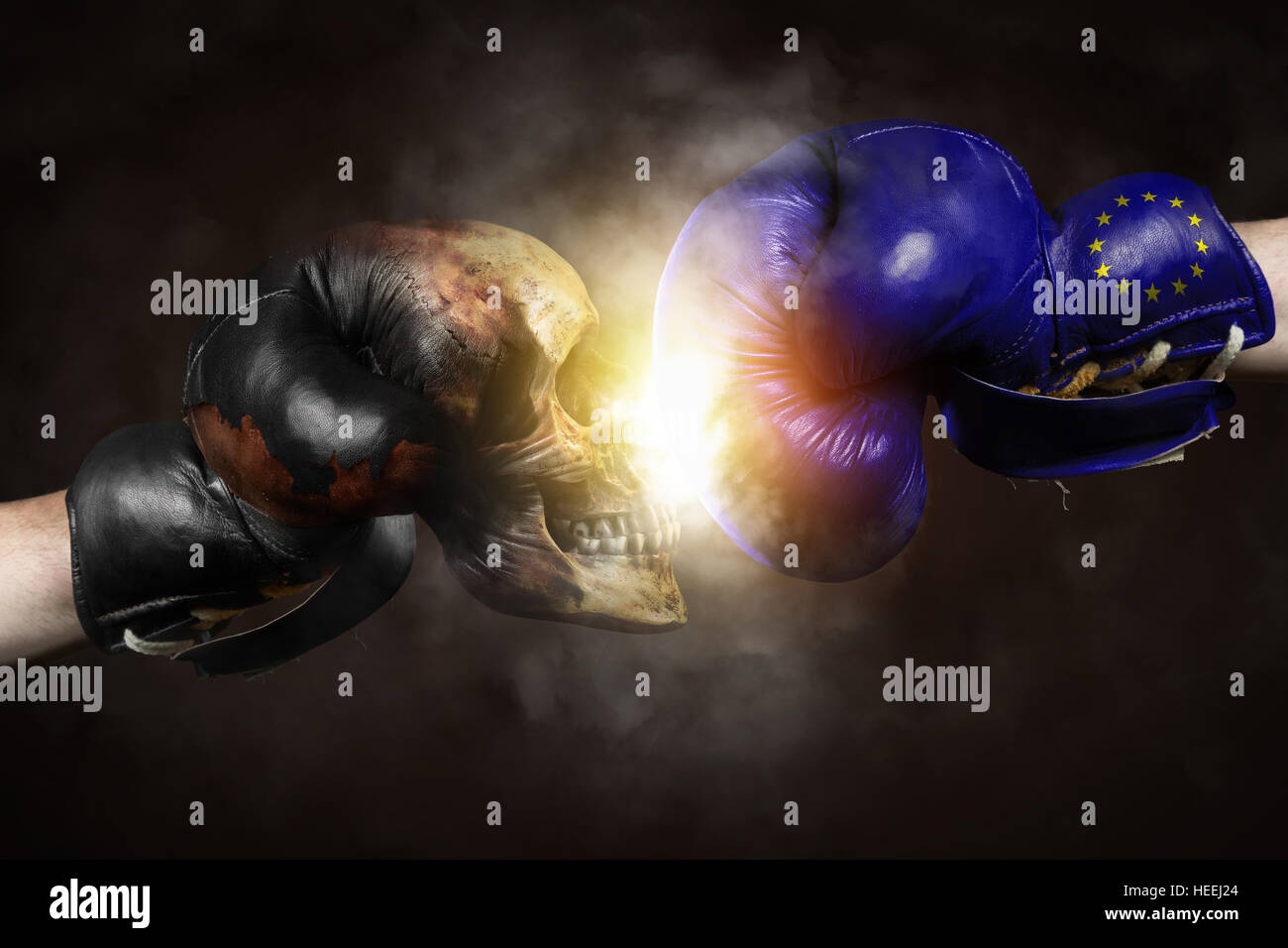 Simbolo della lotta in Europa contro il terrore Foto Stock