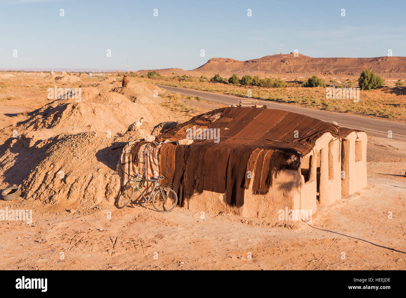 Qanats, canali sotterranei, vicino Jorf, Marocco Foto Stock